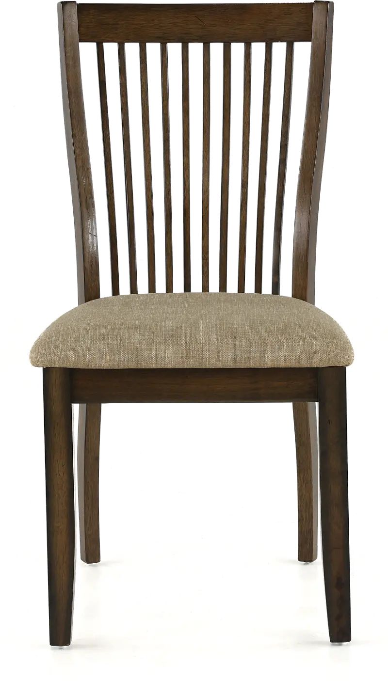 Zoey Brown Slat Back Dining Chair