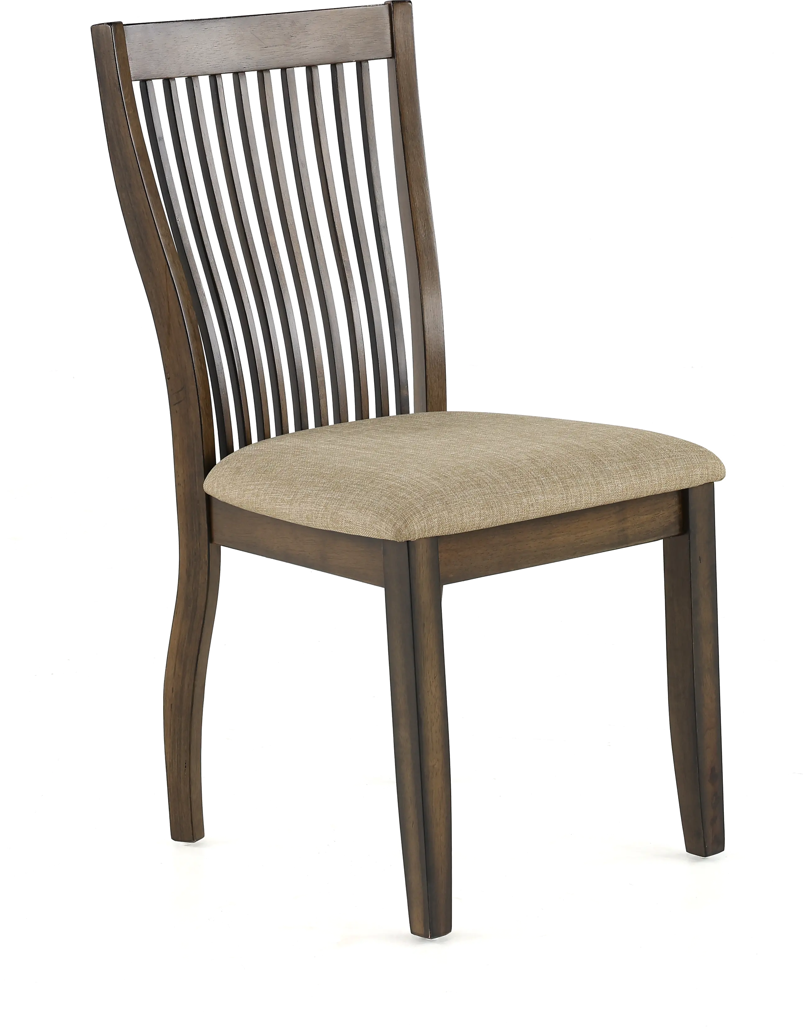Zoey Brown Slat Back Dining Chair-2