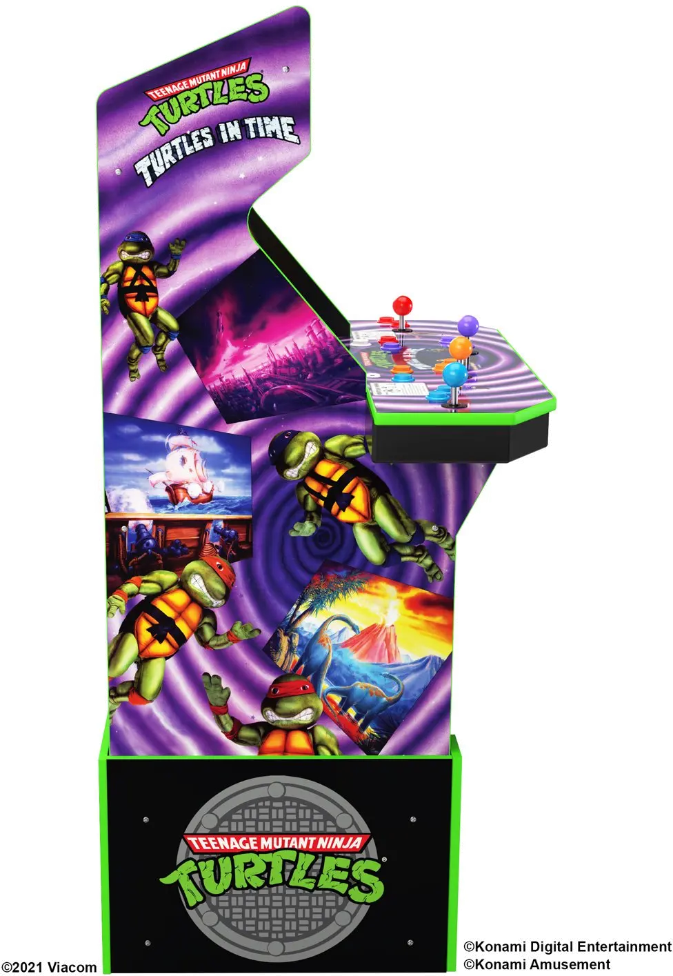 ARCADE1UP/TRTLSNTIME Arcade 1Up Teenage Mutant Ninja Turtles: Turtles in Time Arcade Machine-4