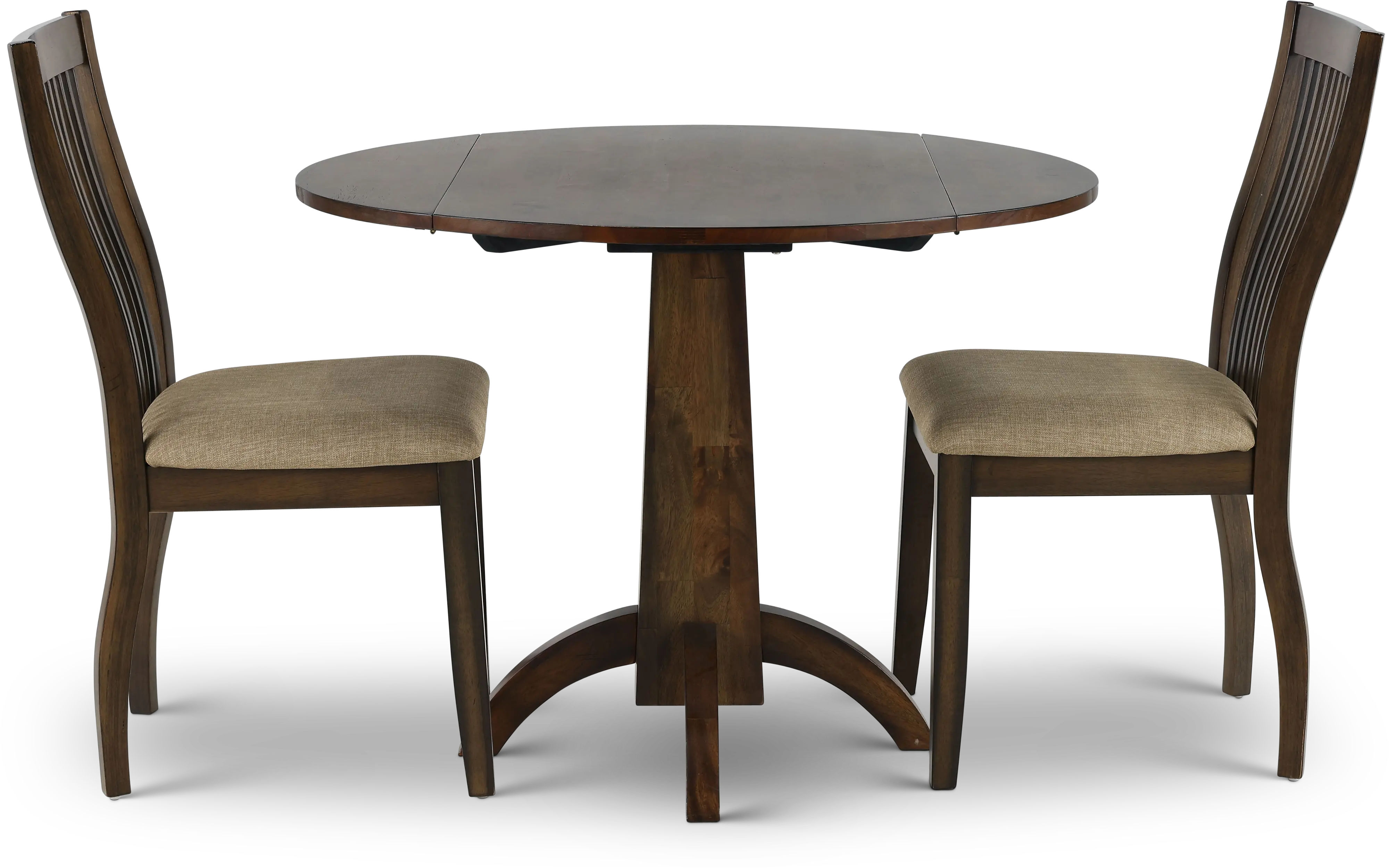 Zoey Mango Wood 3 Piece Dining Room Set with Slat Back Chairs-3