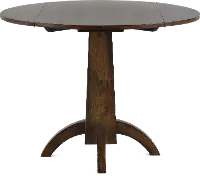 Zoey Natural Brown Round Drop-Leaf Dining Table