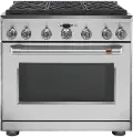 CGY366P2TS1 Cafe 36 Inch Gas Smart Range -  6.2 cu. ft. Stainless Steel