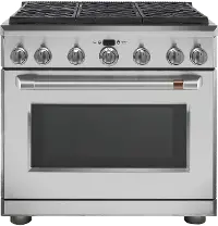 CGY366P2TS1 Cafe 36 Inch Gas Smart Range -  6.2 cu. ft. Stainless Steel