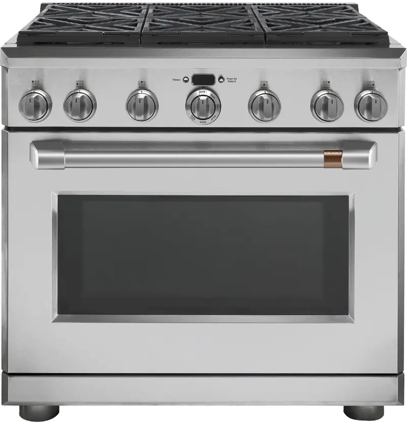 Cafe 36 Inch Gas Smart Range -  6.2 cu. ft. Stainless Steel
