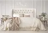 412QLNNTLC Jaclyn Cream Sloped Wingback Queen Headboard - Skyline Furniture