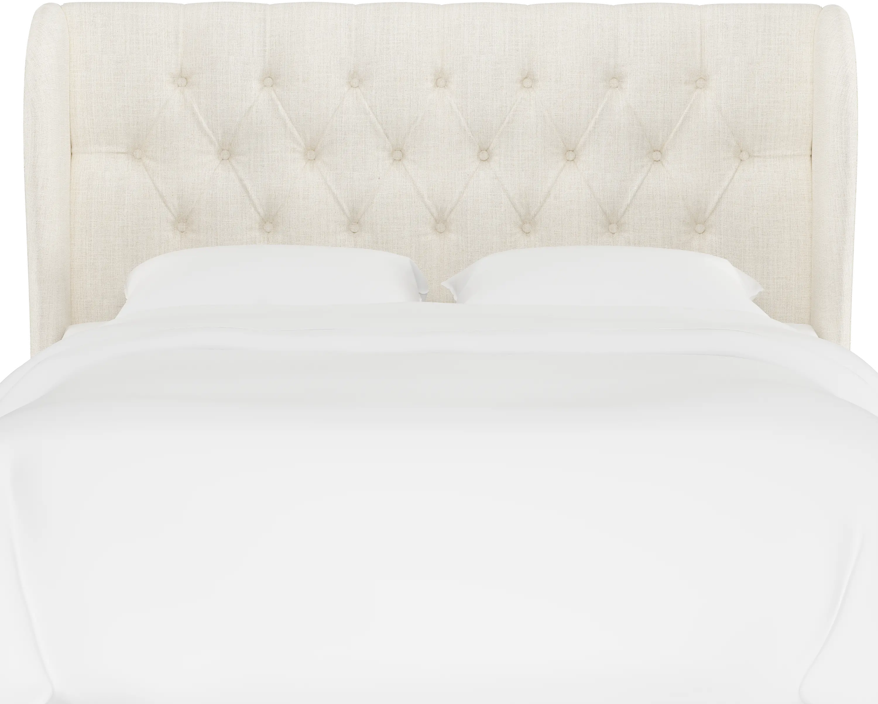 412QLNNTLC Jaclyn Cream Sloped Wingback Queen Headboard - Skyline Furniture-3