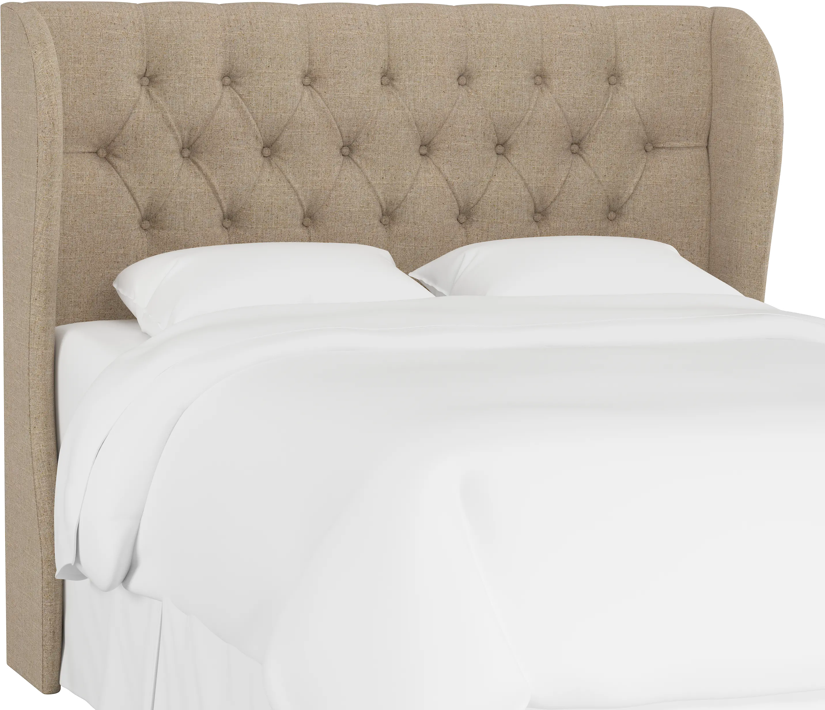 414CLNNSND Jaclyn Tan Sloped Wingback California King Headboard - Skyline Furniture-3