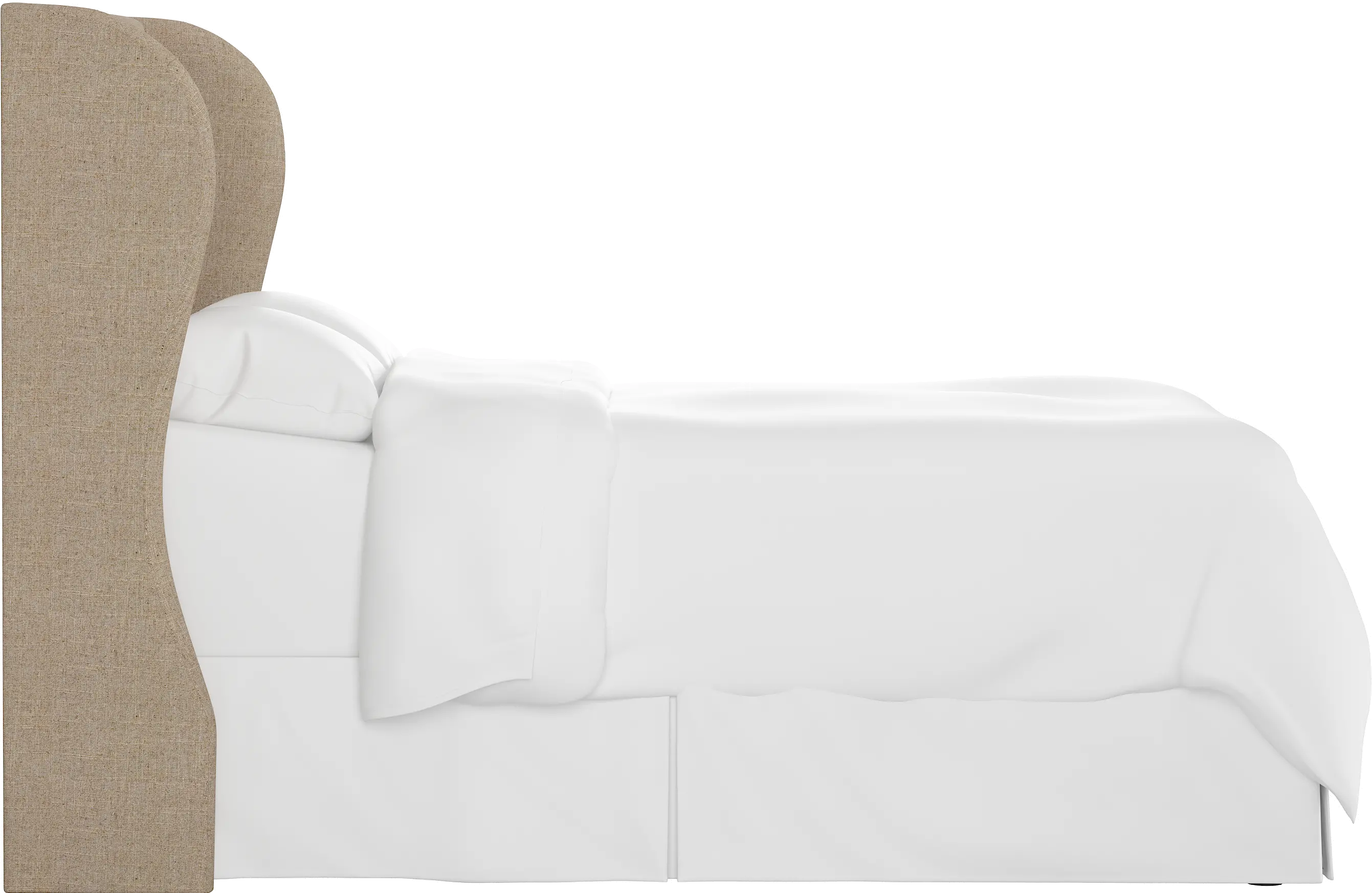 414CLNNSND Jaclyn Tan Sloped Wingback California King Headboard - Skyline Furniture-5