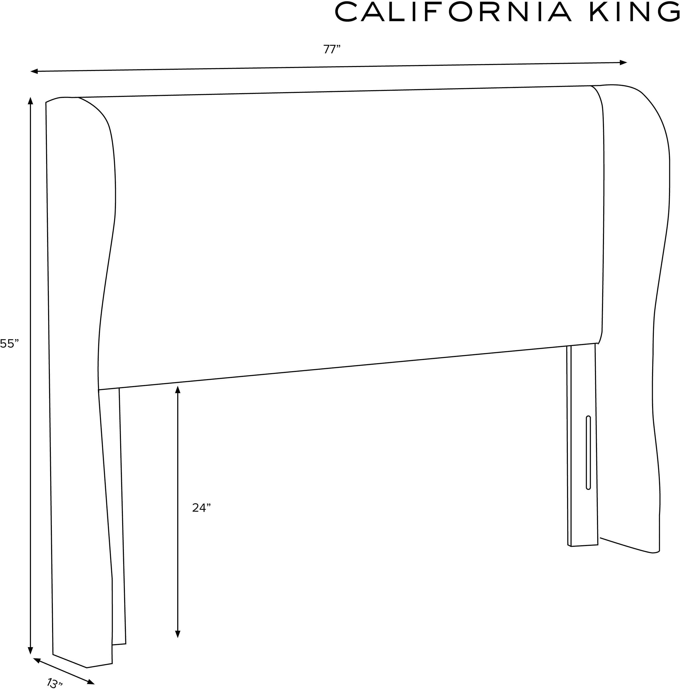 414CLNNSND Jaclyn Tan Sloped Wingback California King Headboard - Skyline Furniture-8