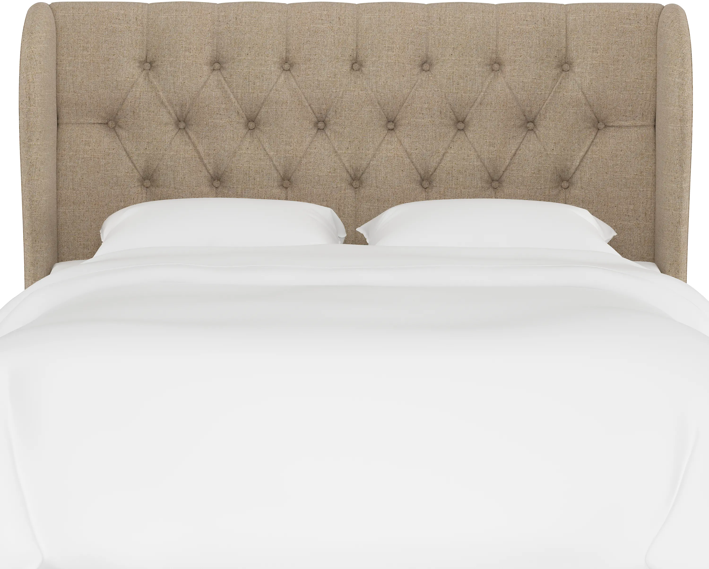 412QLNNSND Jaclyn Tan Sloped Wingback Queen Headboard - Skyline Furniture-4