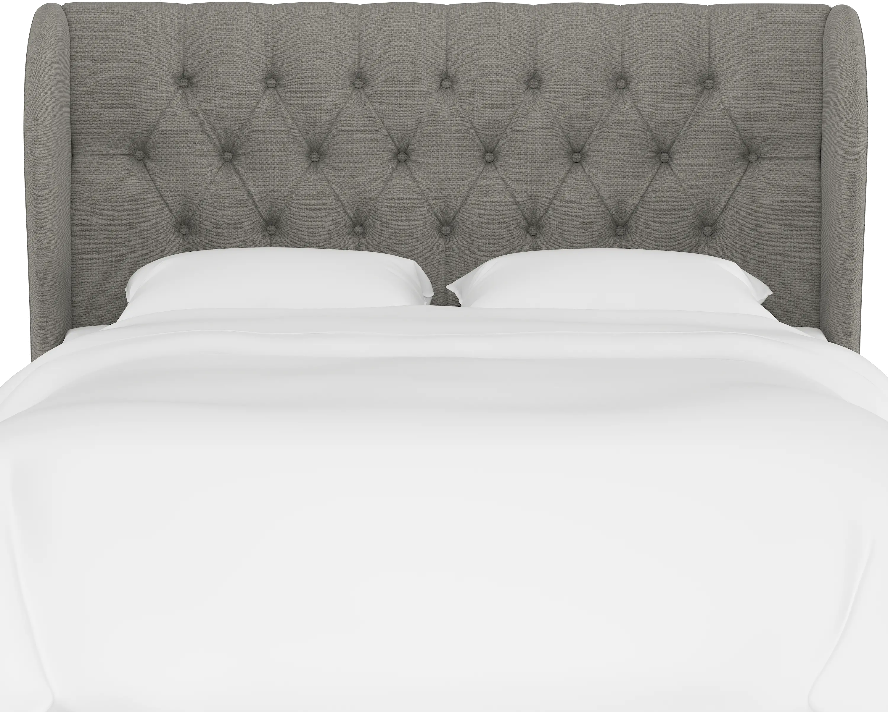412QLNNGR Jaclyn Gray Sloped Wingback Queen Headboard - Skyline Furniture-4