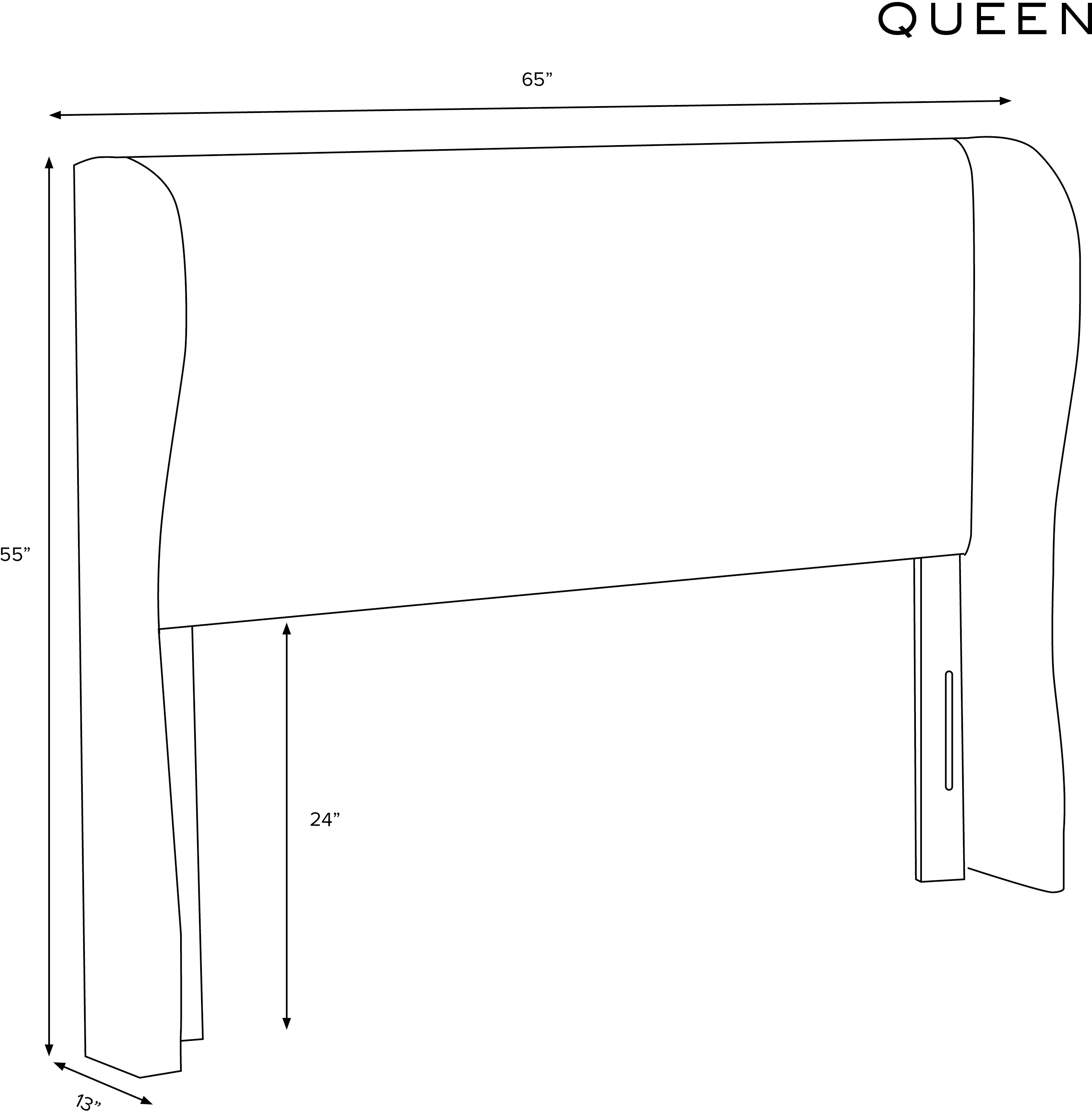 412QLNNGR Jaclyn Gray Sloped Wingback Queen Headboard - Skyline Furniture-8