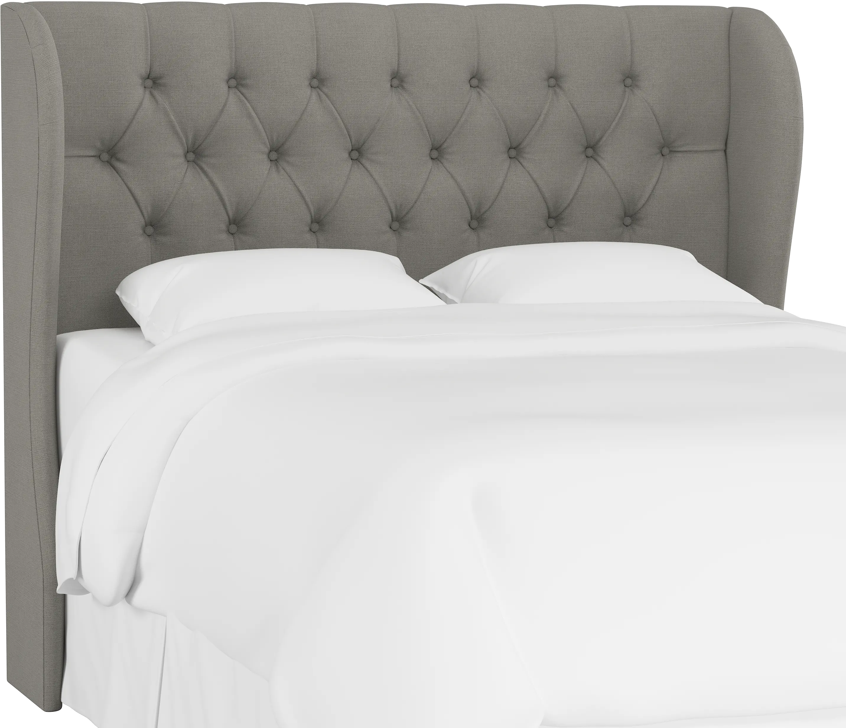 411FLNNGR Jaclyn Gray Sloped Wingback Full Headboard - Skyline Furniture-3