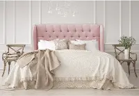 411FLNNBLS Jaclyn Blush Sloped Wingback Full Headboard - Skyline Furniture