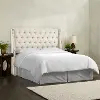 120NB-BRLNNTLC Riley Cream Tufted Wingback Twin Headboard - Skyline Furniture