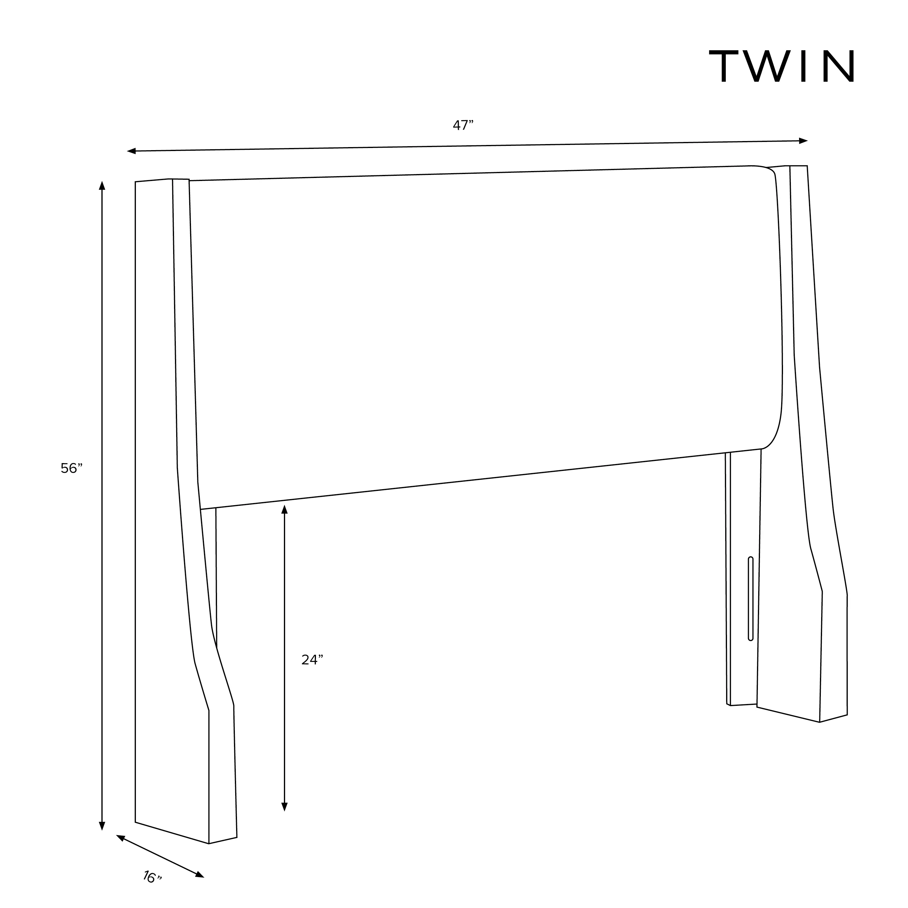 120NB-BRLNNTLC Riley Cream Tufted Wingback Twin Headboard - Skyline Furniture-6