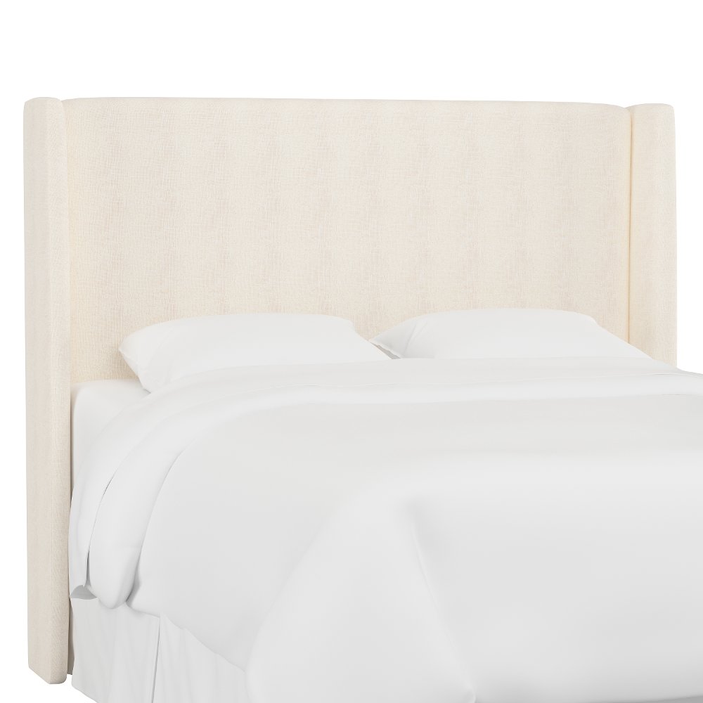 Tiffany White Curved Wingback King Headboard - Skyline Furniture