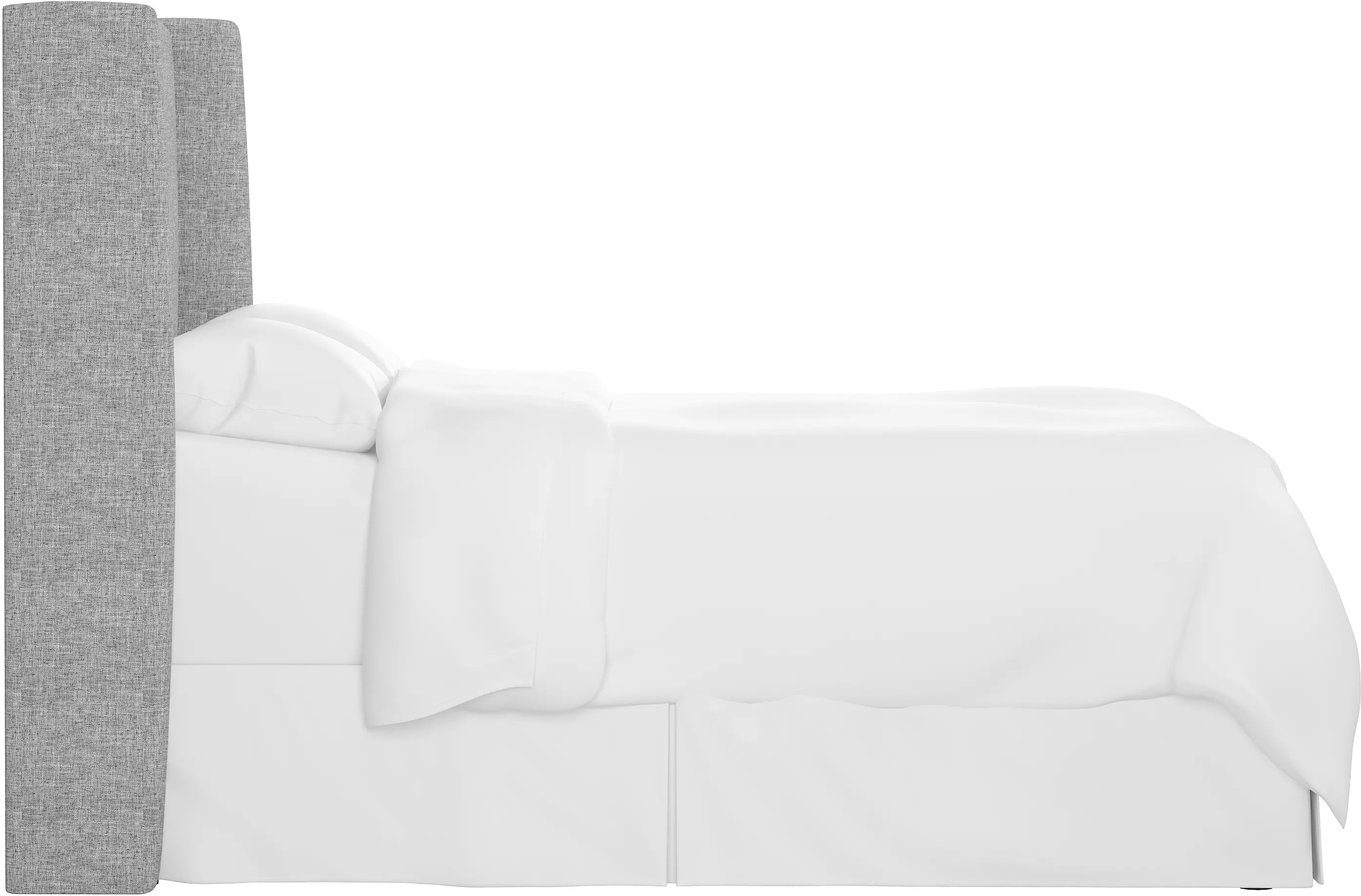 433KZMPMC Tiffany Gray Curved Wingback King Headboard - Skyline Furniture-1