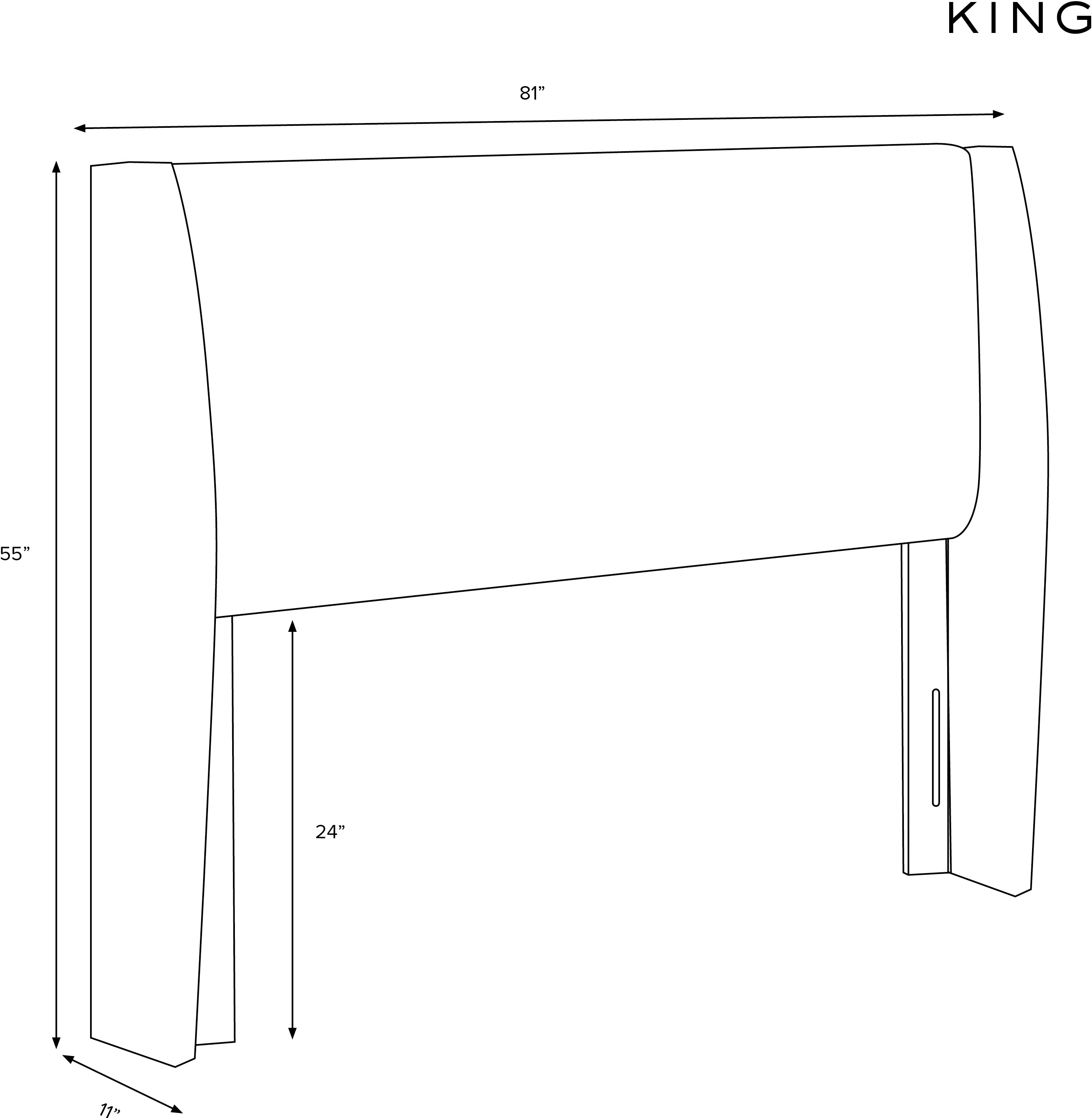 433KZMPMC Tiffany Gray Curved Wingback King Headboard - Skyline Furniture-6