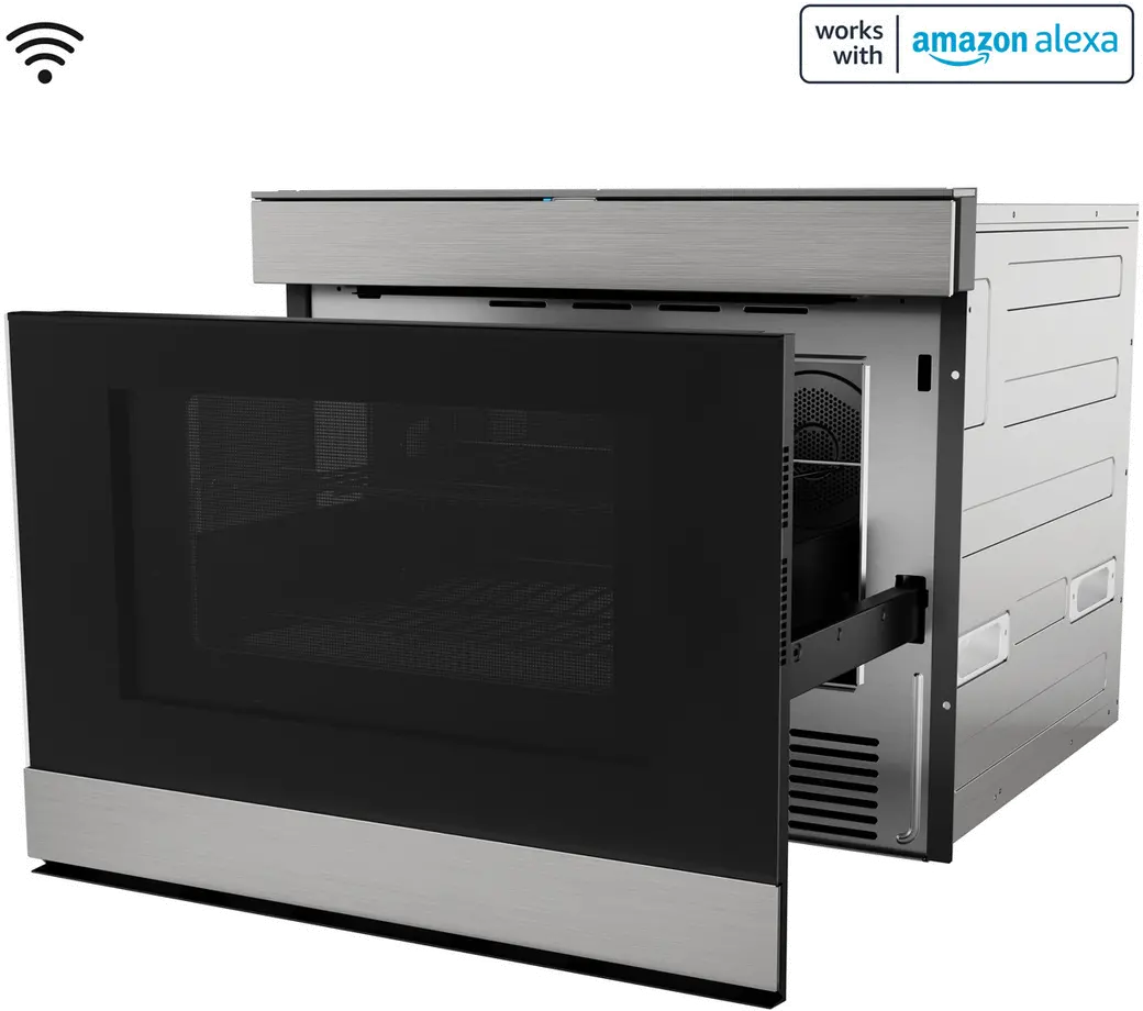 SMD2499FS Sharp 24 Inch Built In Microwave Drawer with Convection - Stainless Steel-4