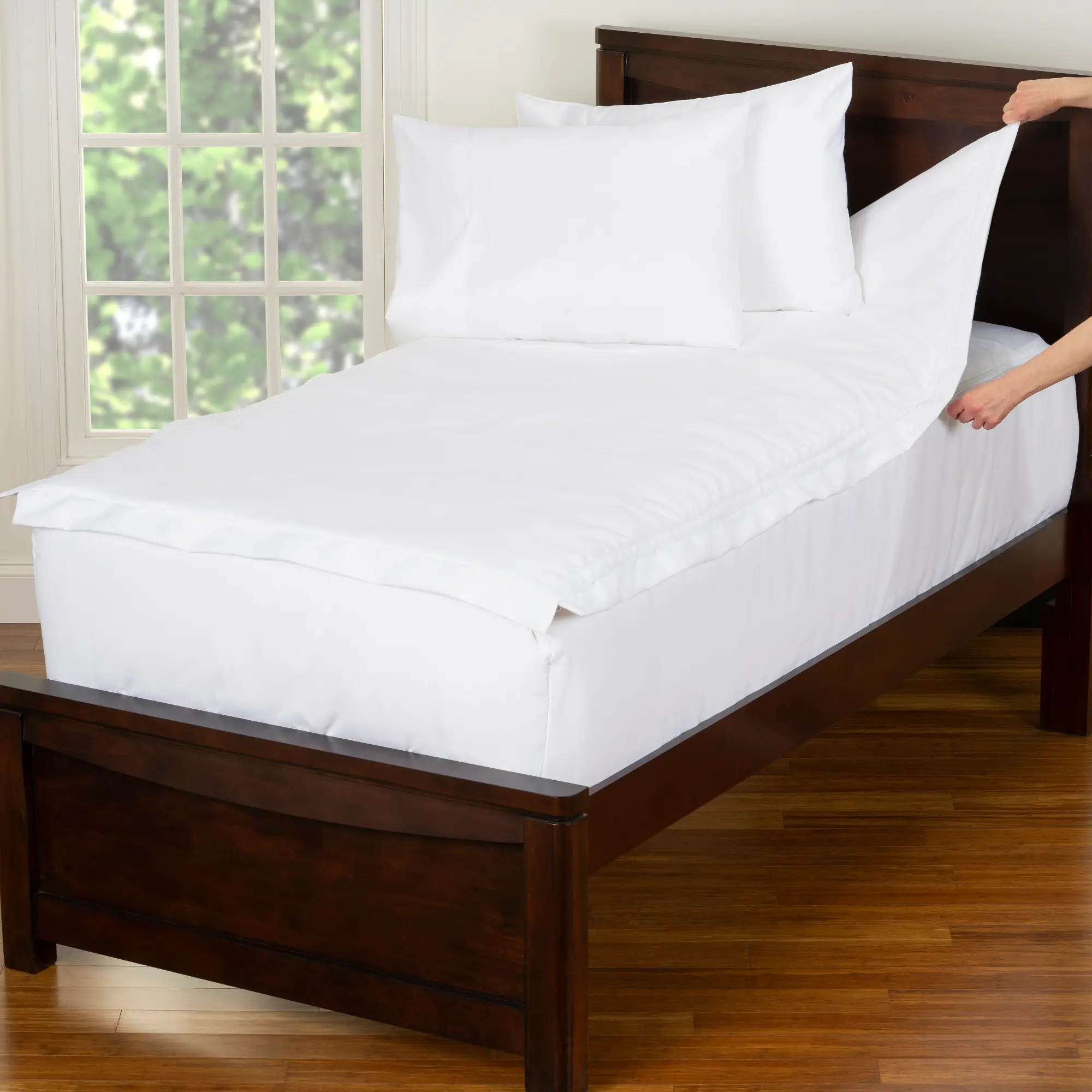 Snowy White Twin 3 Piece Bunkie Deluxe Bedding-4
