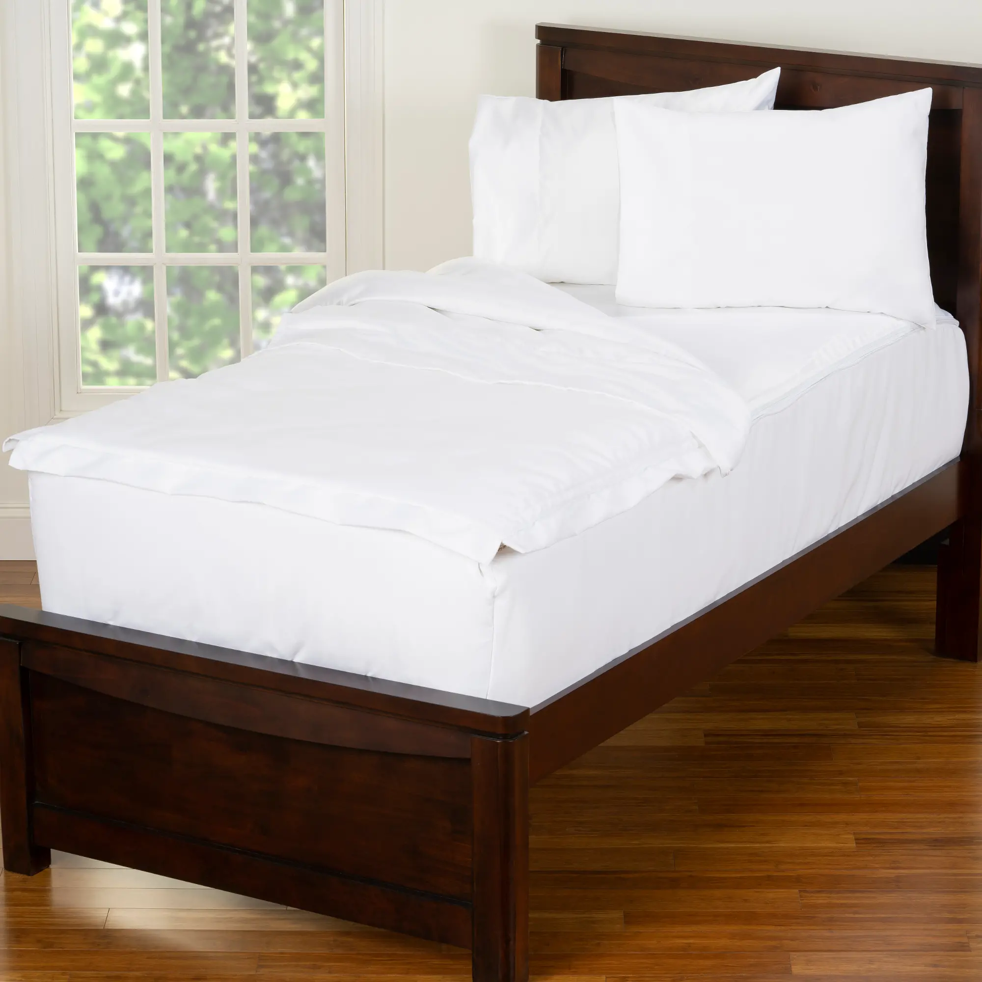 Snowy White Full 5 Piece Bunkie Deluxe Bedding-3