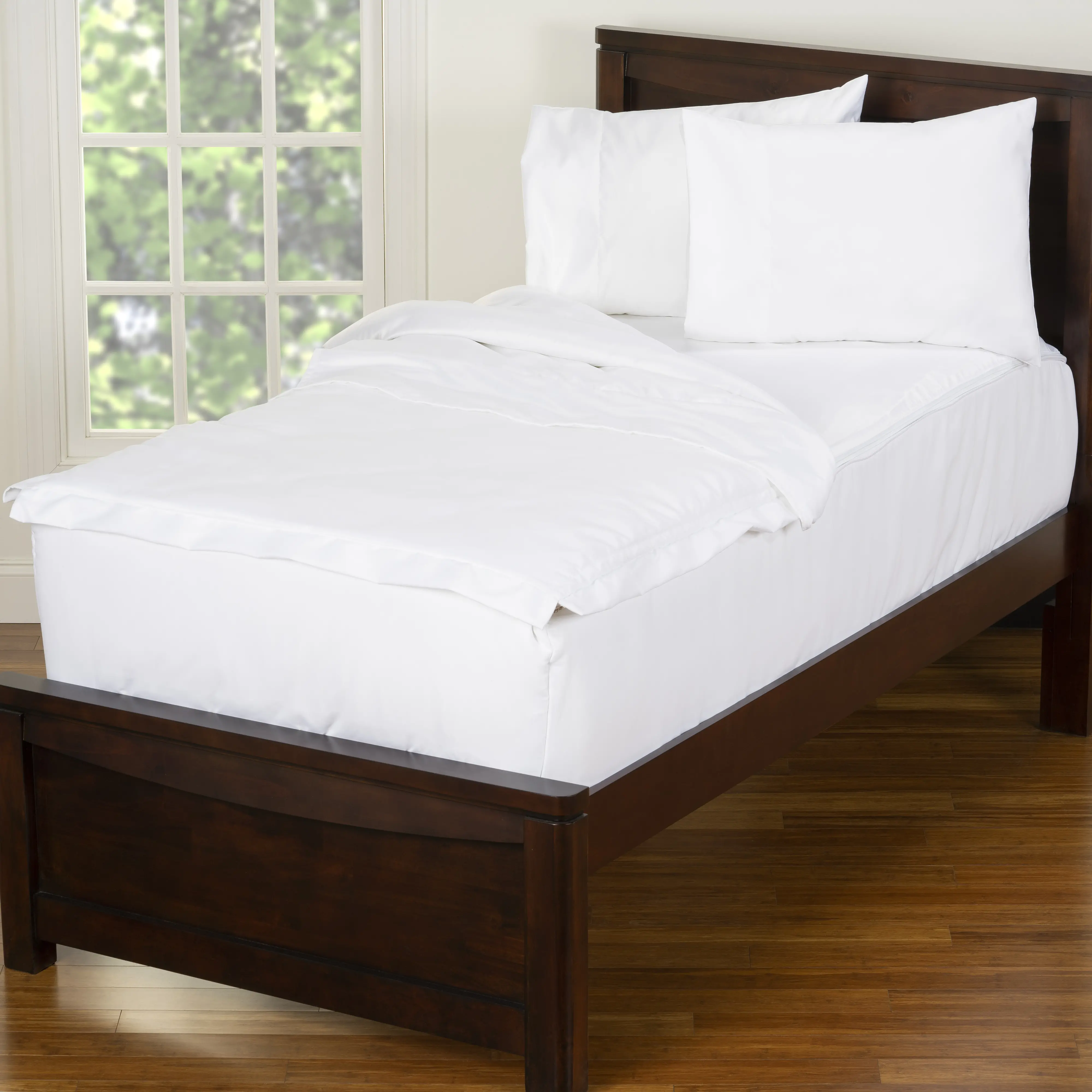Snowy White Full 5 Piece Bunkie Deluxe Bedding-5