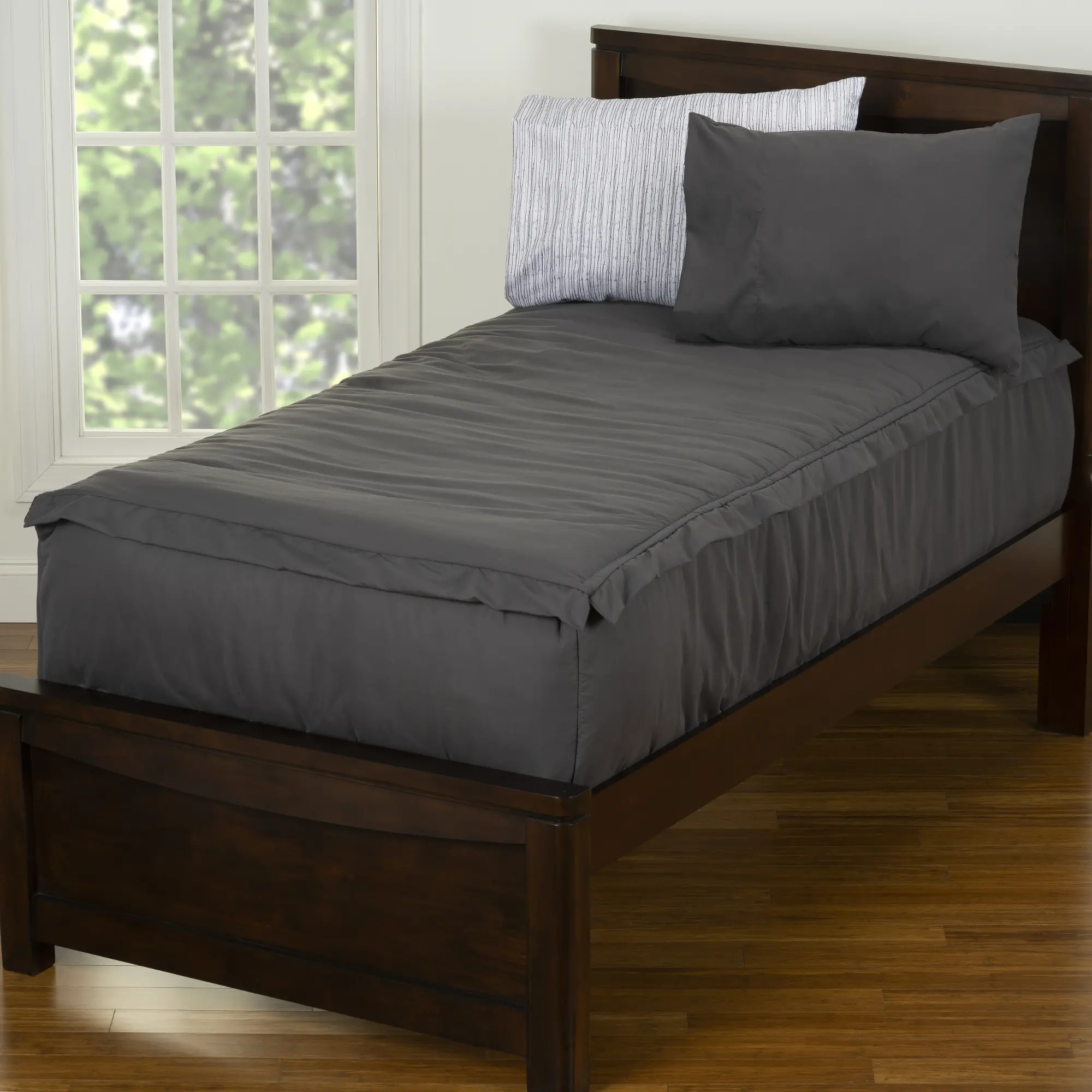 Gray and Cream Twin 3 Piece Trail Blazer Bunkie Deluxe Bedding-16