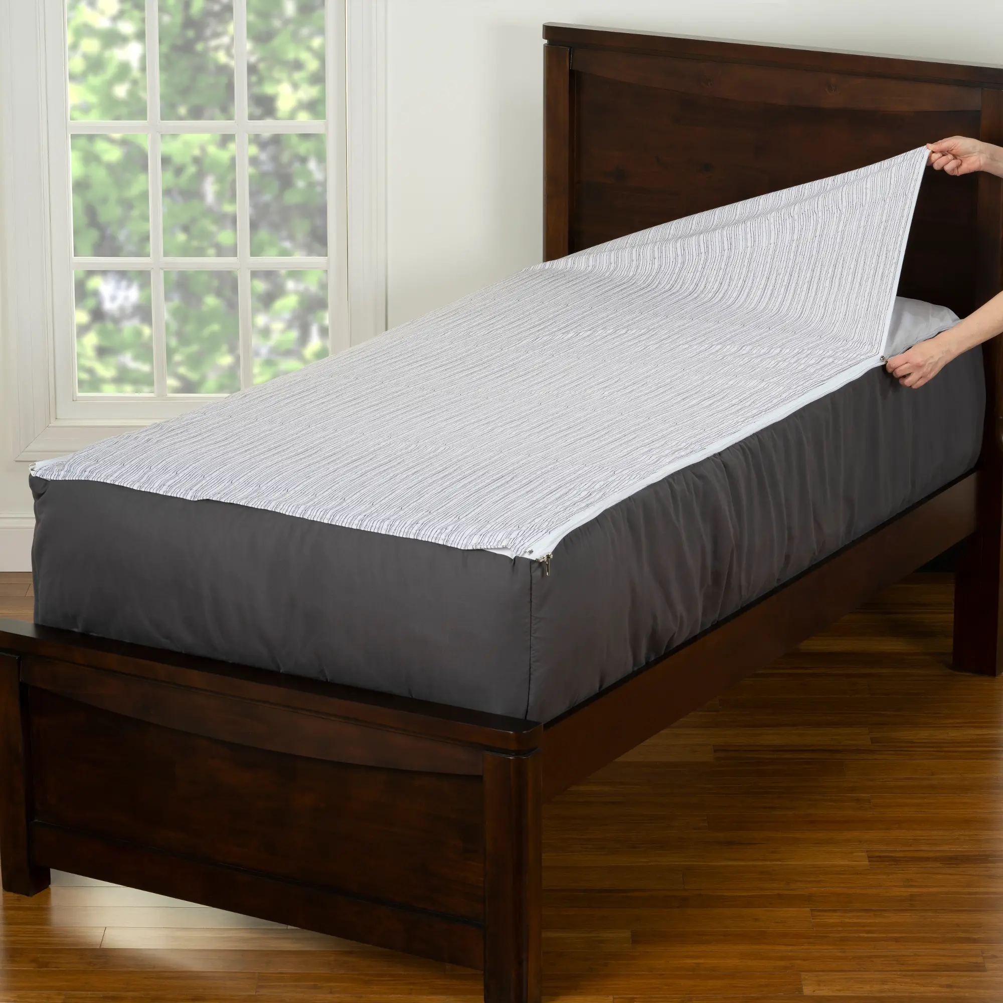 Gray and Cream Twin 3 Piece Trail Blazer Bunkie Deluxe Bedding-22