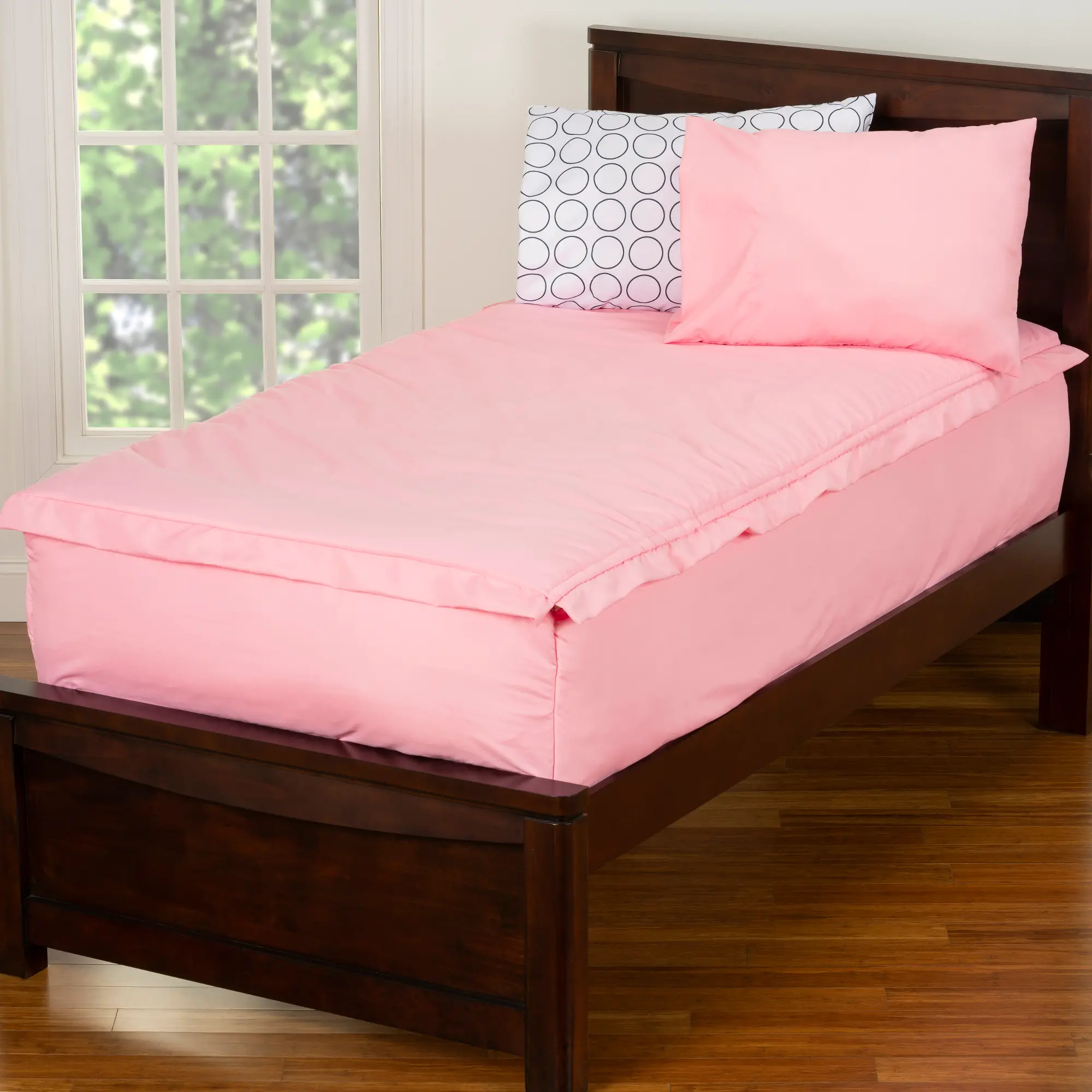 Pink and White Twin 3 Piece Tickle Me Bunkie Deluxe Bedding-4