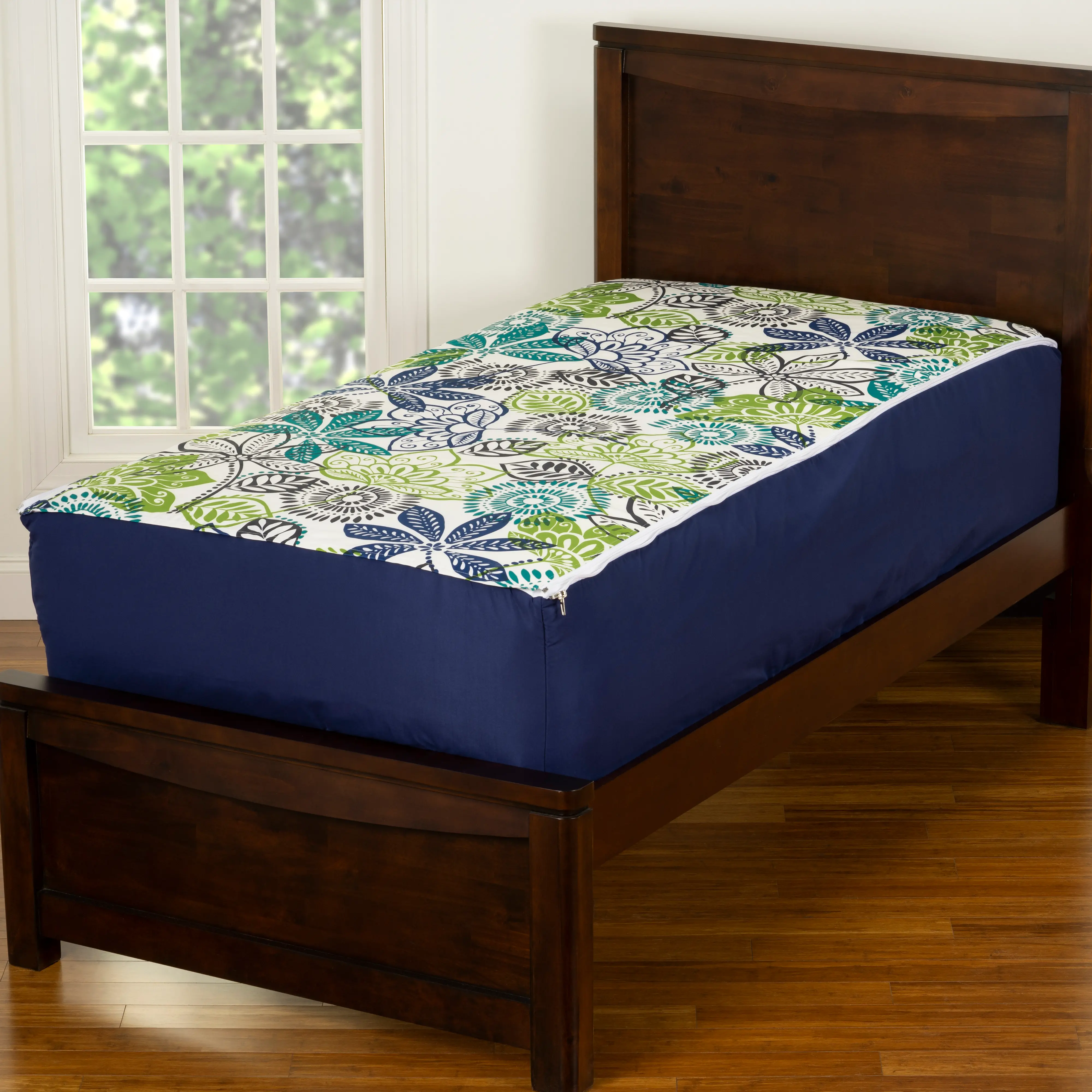 Navy Blue Full 5 Piece Midnight Oasis Bunkie Deluxe Bedding-3