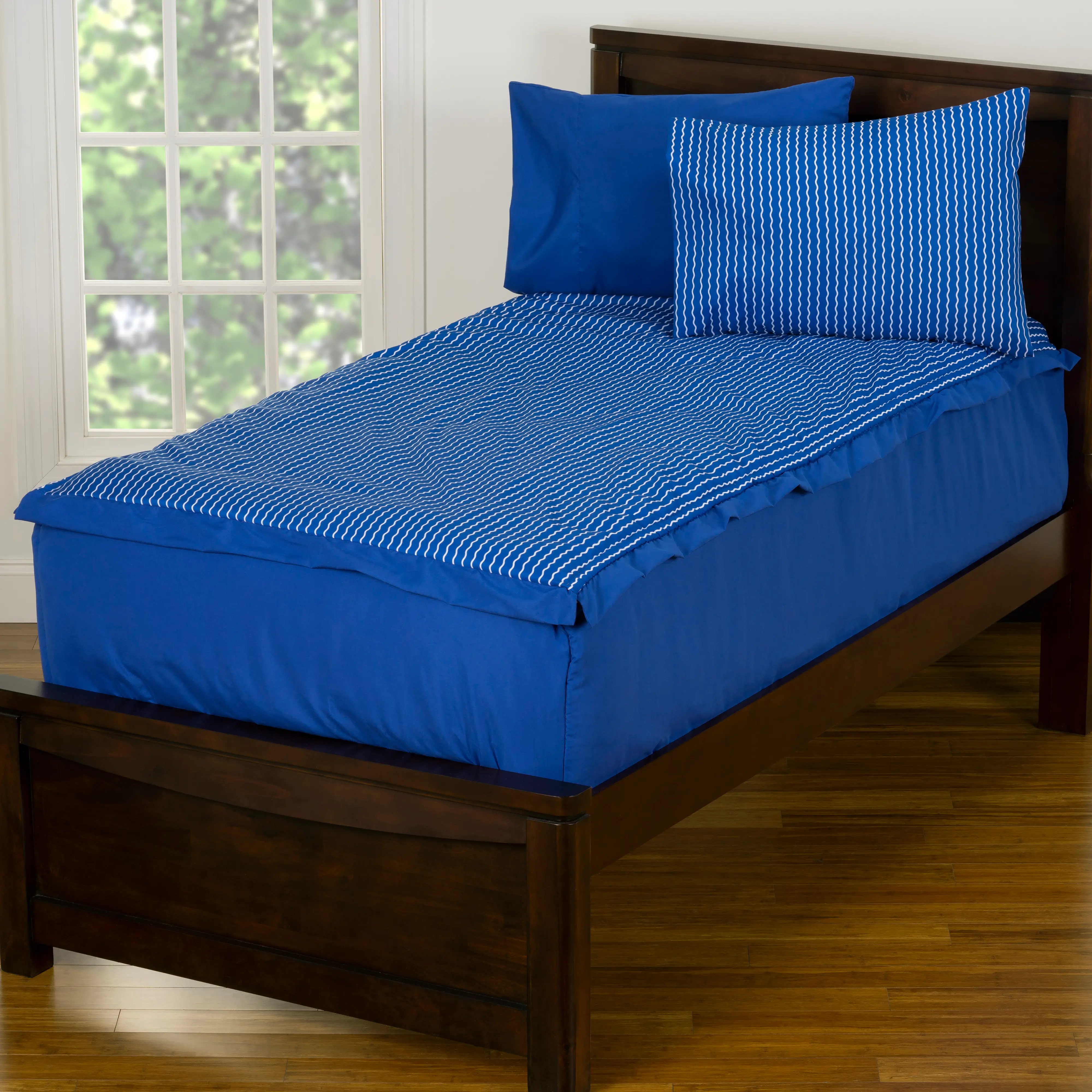 Blue, White and Gray Full Waverunner Bunkie Deluxe Bedding-1