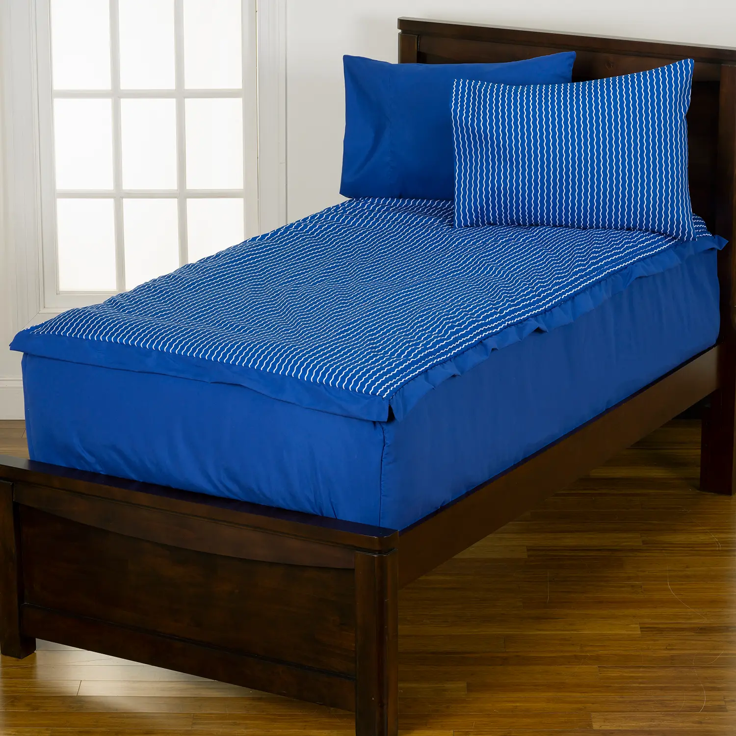 Blue, White and Gray Full Waverunner Bunkie Deluxe Bedding-3