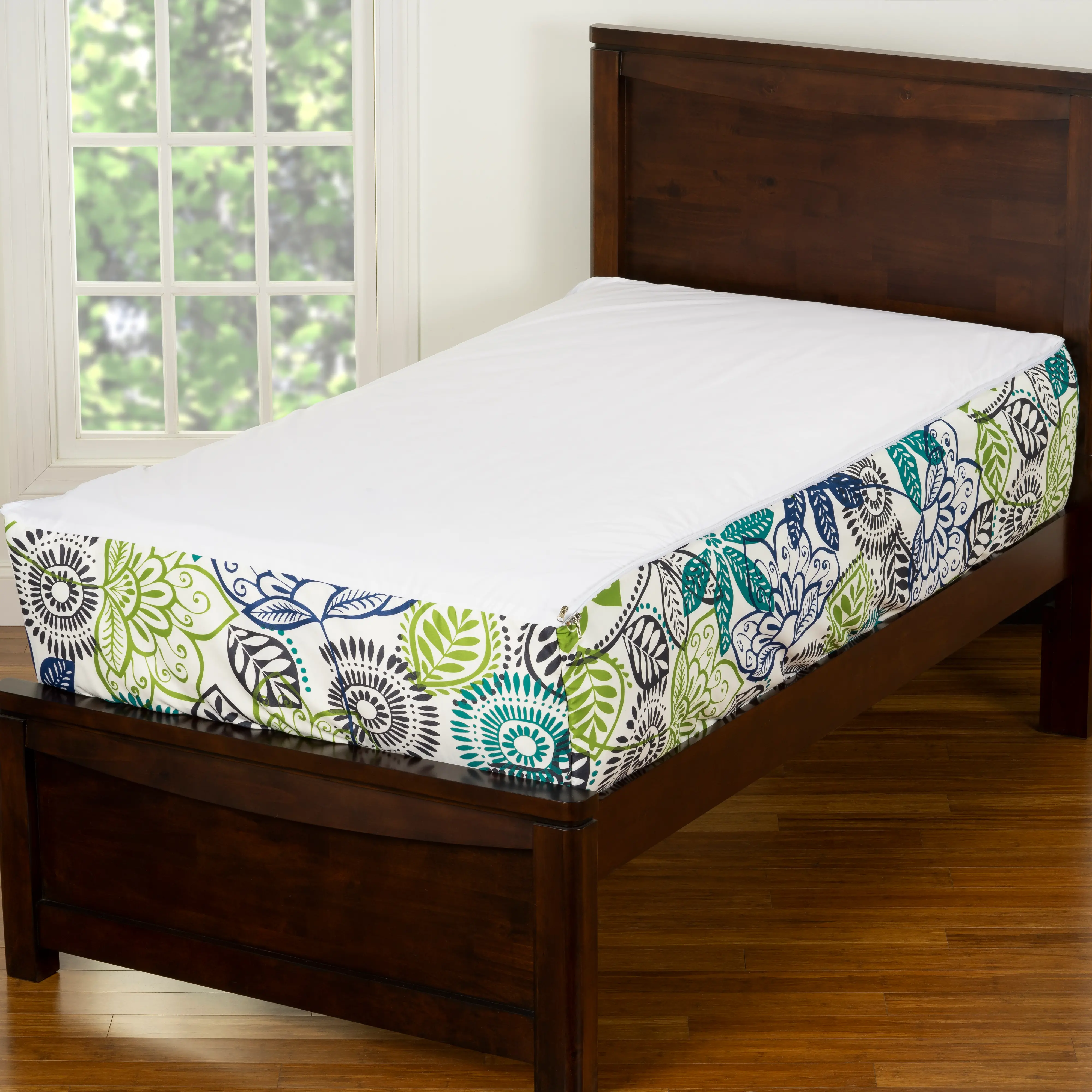 White, Green and Blue Full Tropical Retreat Bunkie Deluxe Bedding-2
