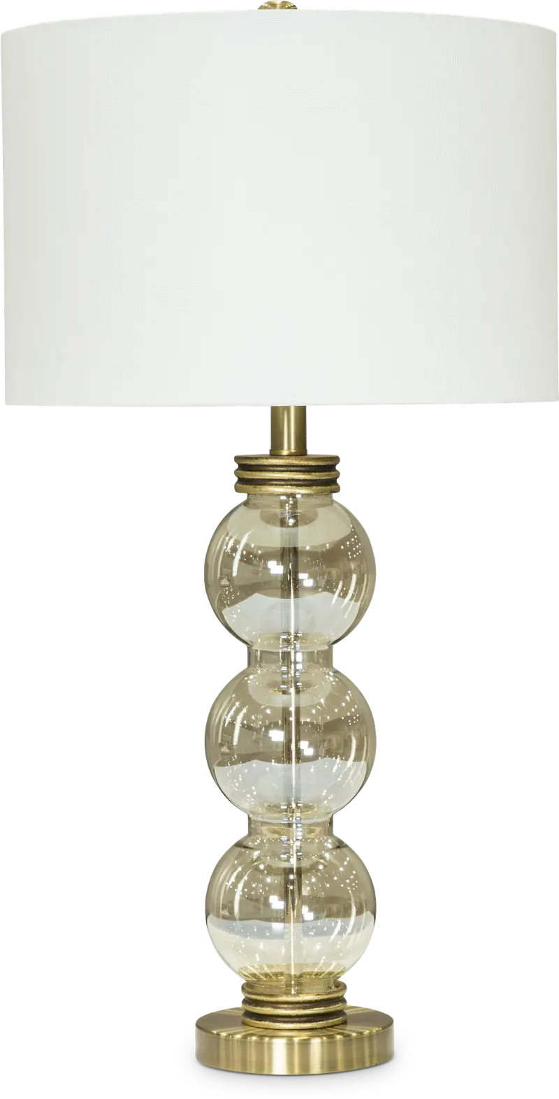 29 Inch Bubble Glass Table Lamp with Antique Brass Details