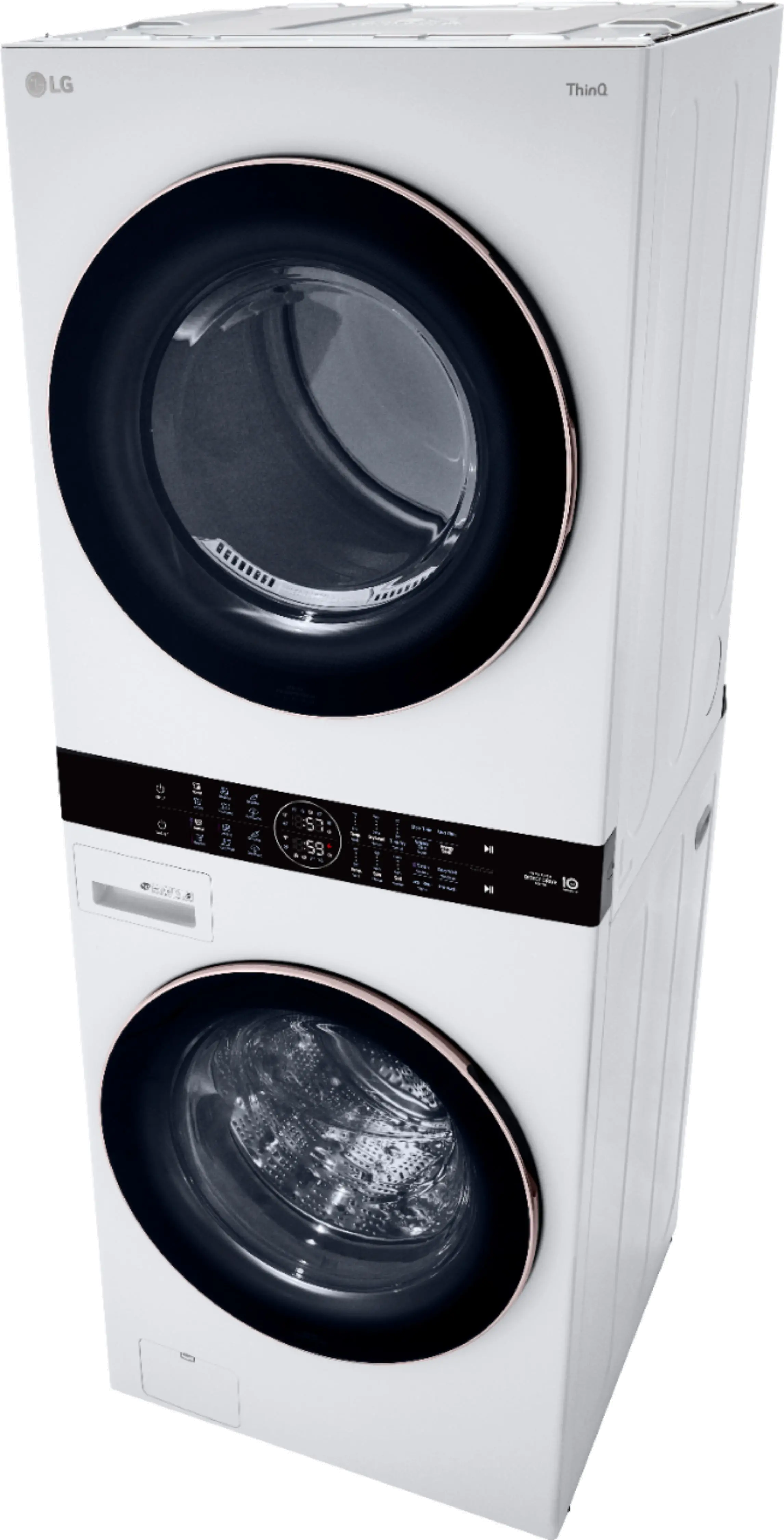 WKE100HWA LG WashTower with Center Control 4.5 cu. ft. Washer and 7.4 cu. ft. Electric Dryer - White-1