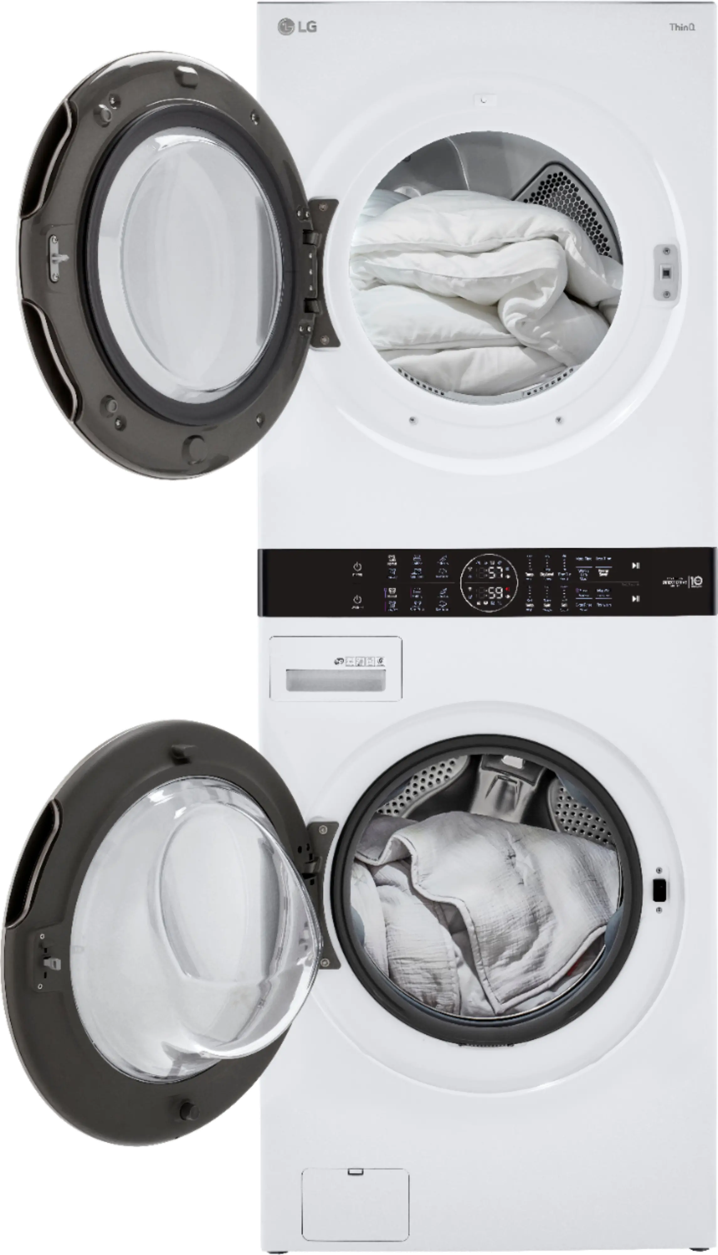 WKE100HWA LG WashTower with Center Control 4.5 cu. ft. Washer and 7.4 cu. ft. Electric Dryer - White-5