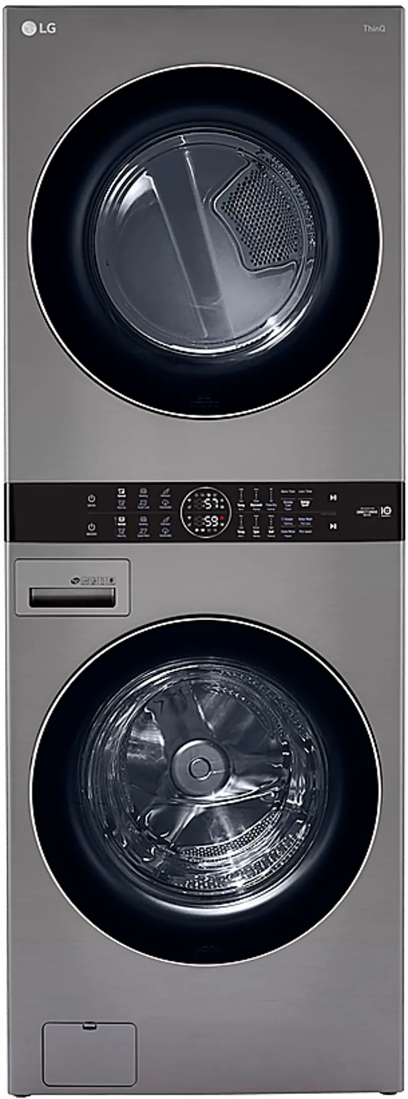 Single Unit Front Load LG WashTower with Center Control™ 4.5 cu. ft. Washer and 7.4 cu. ft. Electric Dryer - Graphite Steel