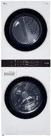 WKG101HWA LG WashTower with Center Control 4.5 cu. ft. Washer and 7.4 cu. ft. Gas Dryer - White
