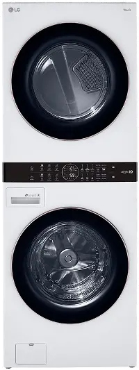 WKG101HWA LG WashTower with Center Control 4.5 cu. ft. Washer and 7.4 cu. ft. Gas Dryer - White