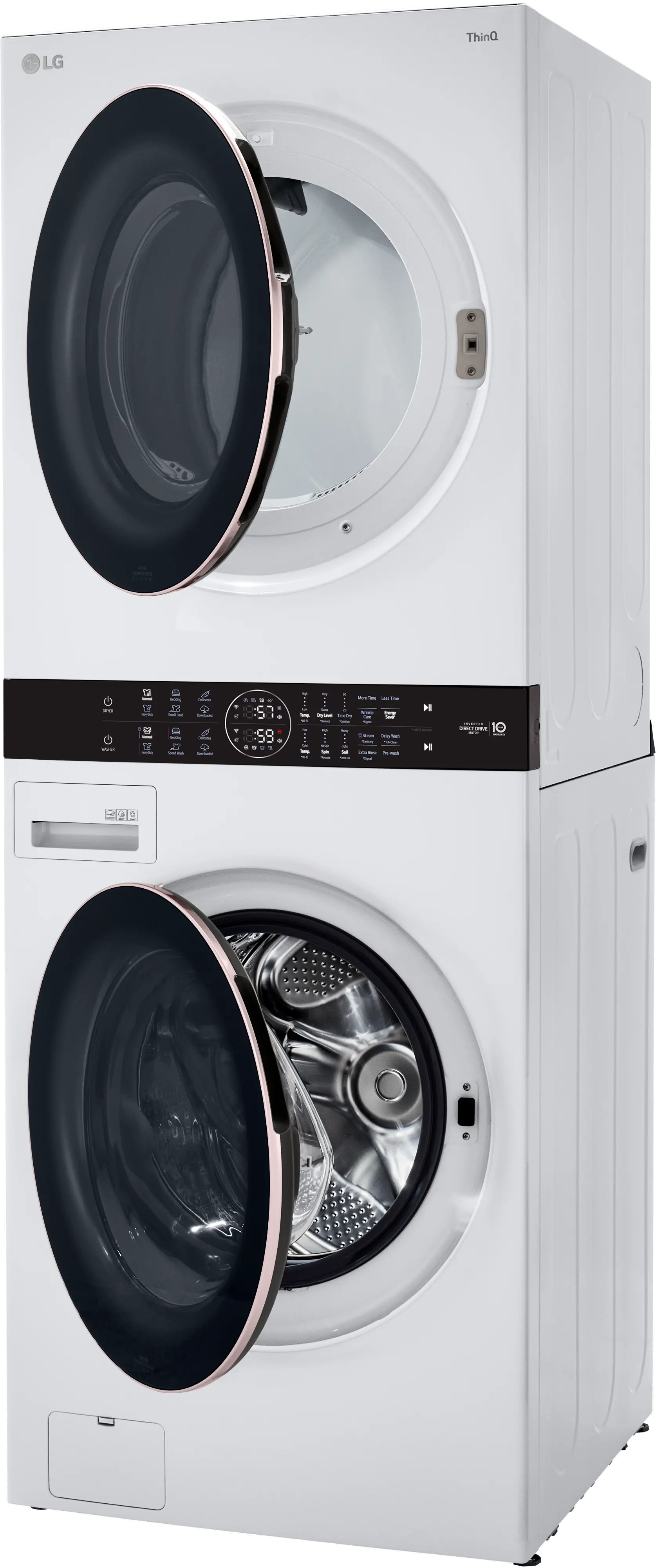 WKG101HWA LG WashTower with Center Control 4.5 cu. ft. Washer and 7.4 cu. ft. Gas Dryer - White-6