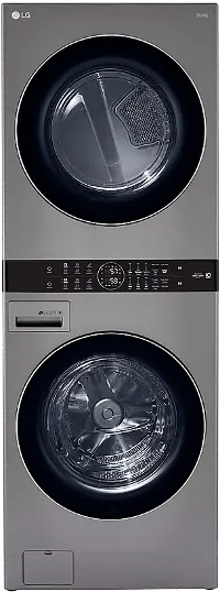 WKG101HVA LG WashTower with Center Control - Gas, Graphite Steel