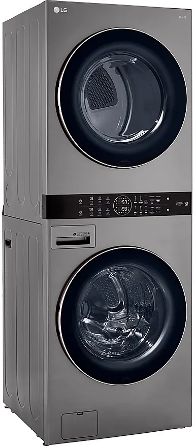 WKG101HVA LG WashTower with Center Control - Gas, Graphite Steel-3
