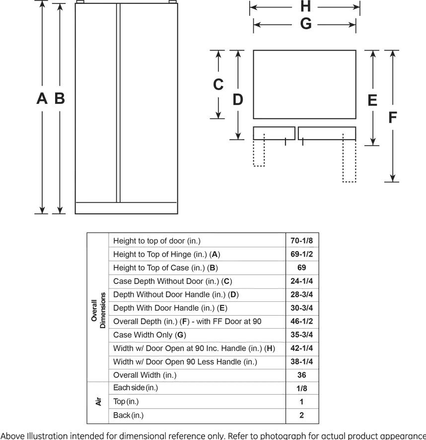 PZS22MYKFS GE Profile 21.9 cu ft Side by Side Refrigerator - Counter Depth Stainless Steel-13