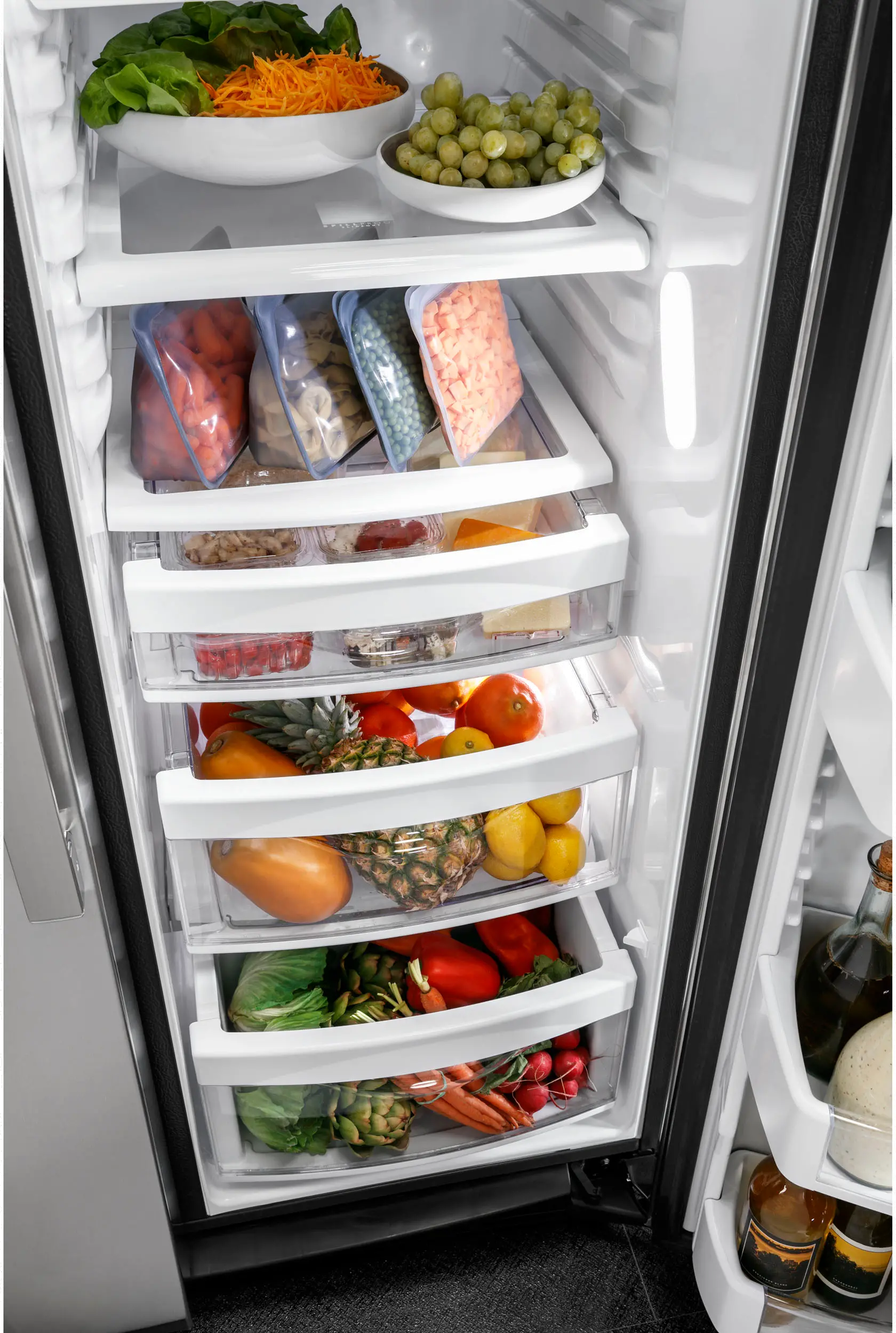 PZS22MYKFS GE Profile 21.9 cu ft Side by Side Refrigerator - Counter Depth Stainless Steel-8