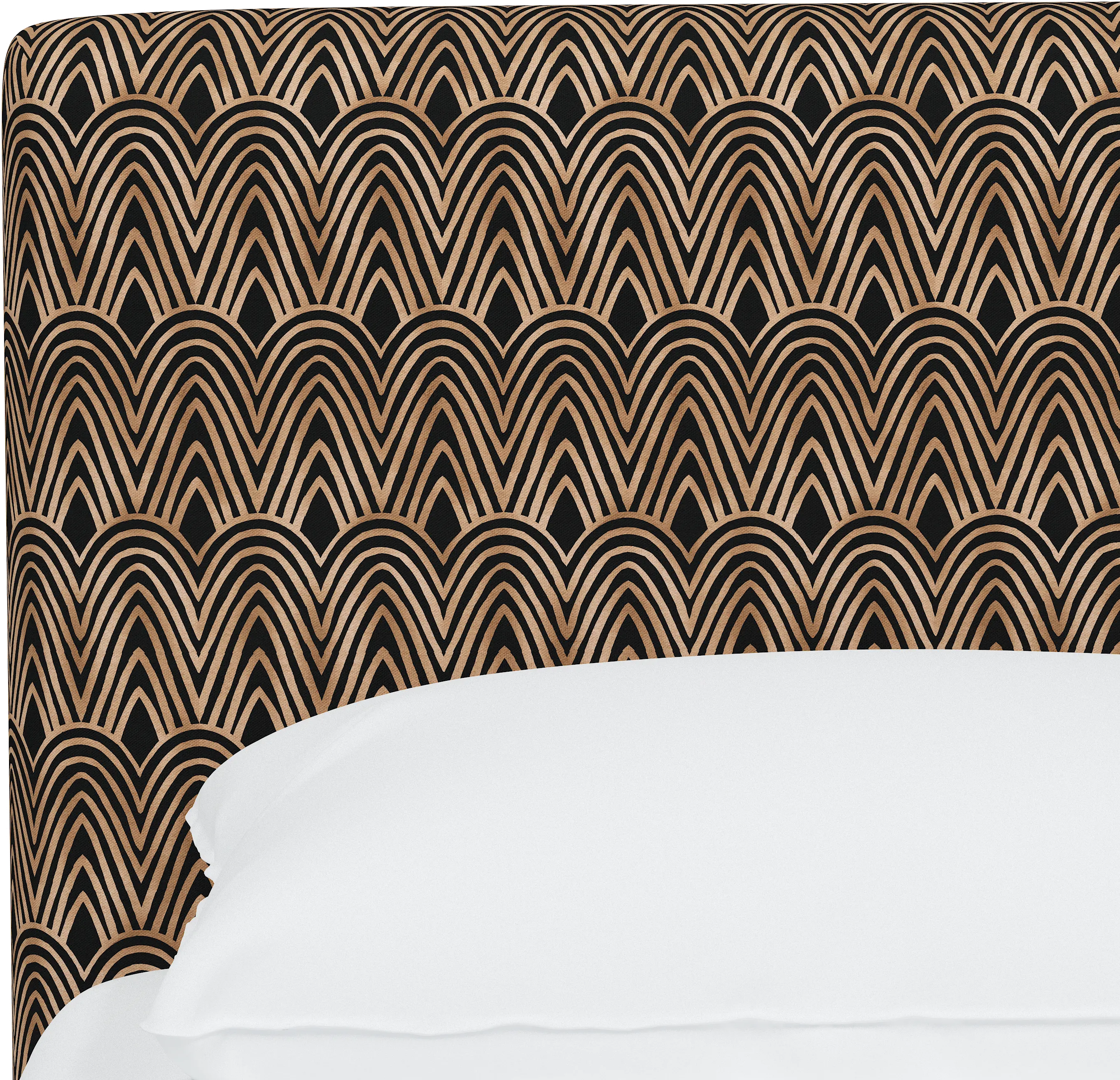 754PBDSCPSKBLCOGA Brianna Black Scallop California King Platform Bed - Skyline Furniture-2