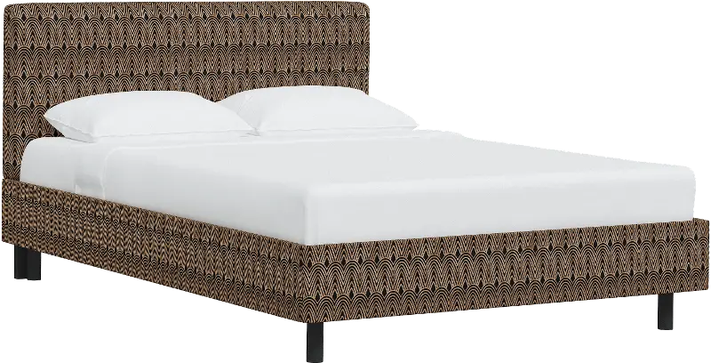 Brianna Black Scallop King Platform Bed - Skyline Furniture