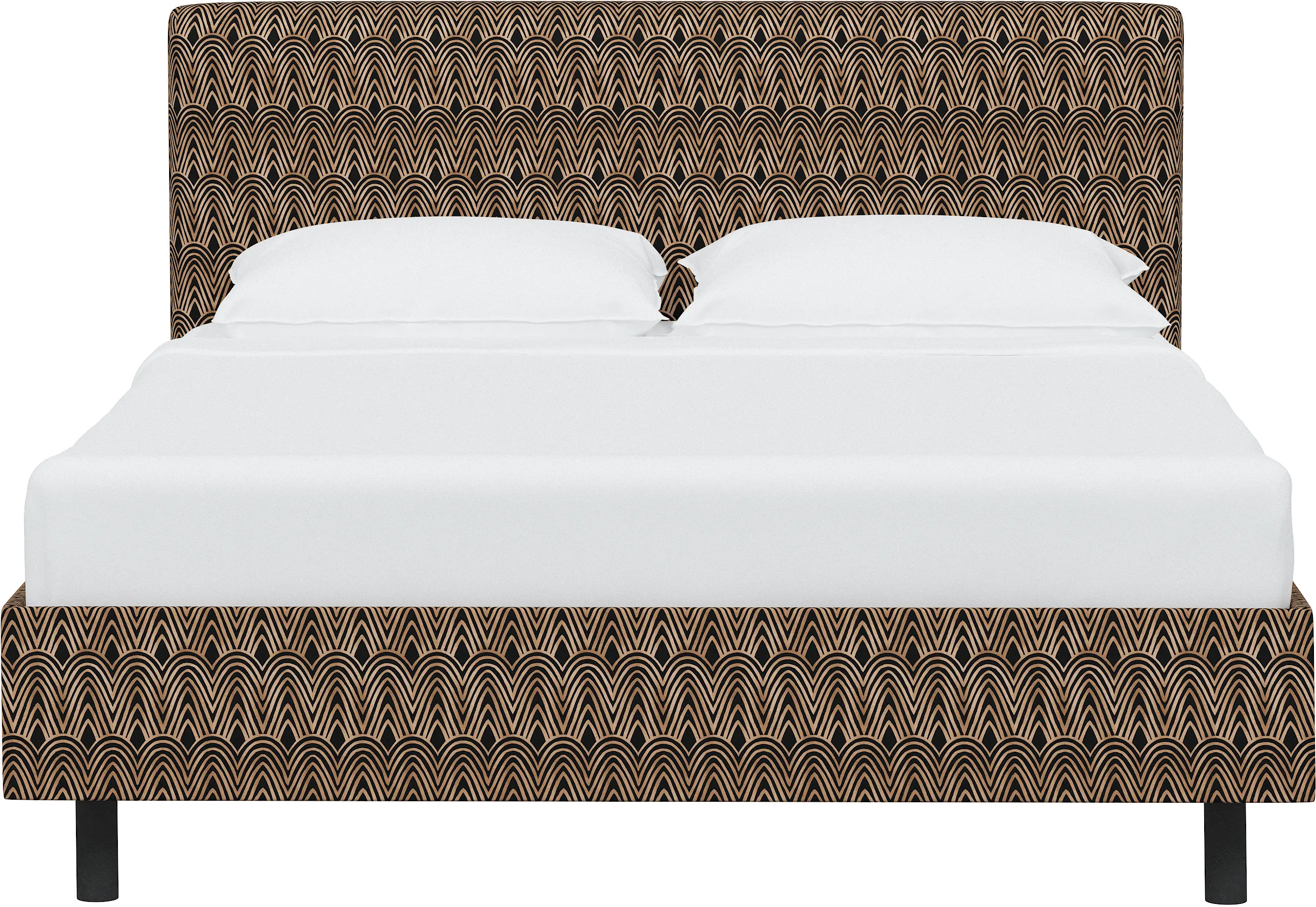 750PBDSCPSKBLCOGA Brianna Black Scallop Twin Platform Bed - Skyline Furniture-3