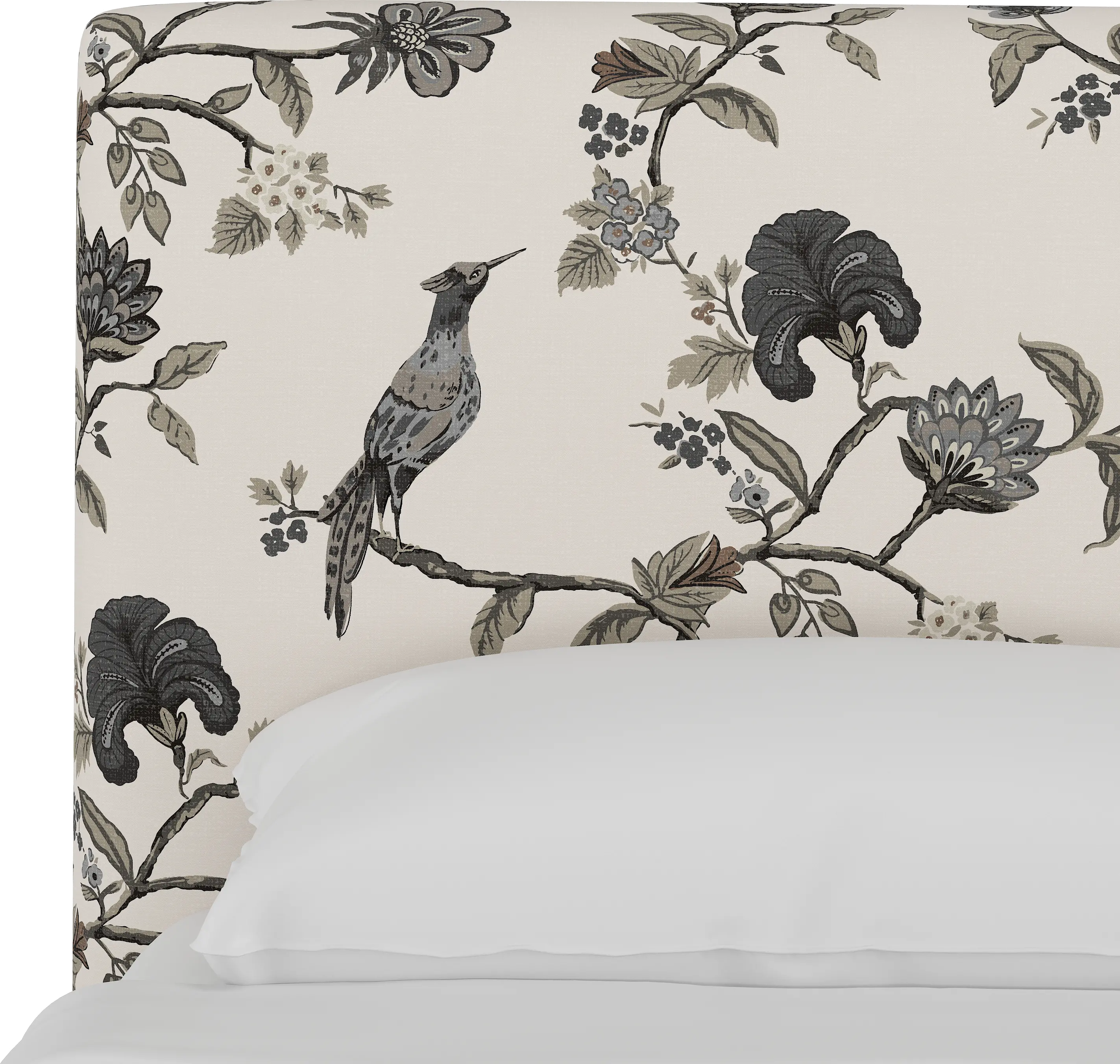 753PBDSHNINKOGA Brianna Black Bird Floral King Platform Bed - Skyline Furniture-2