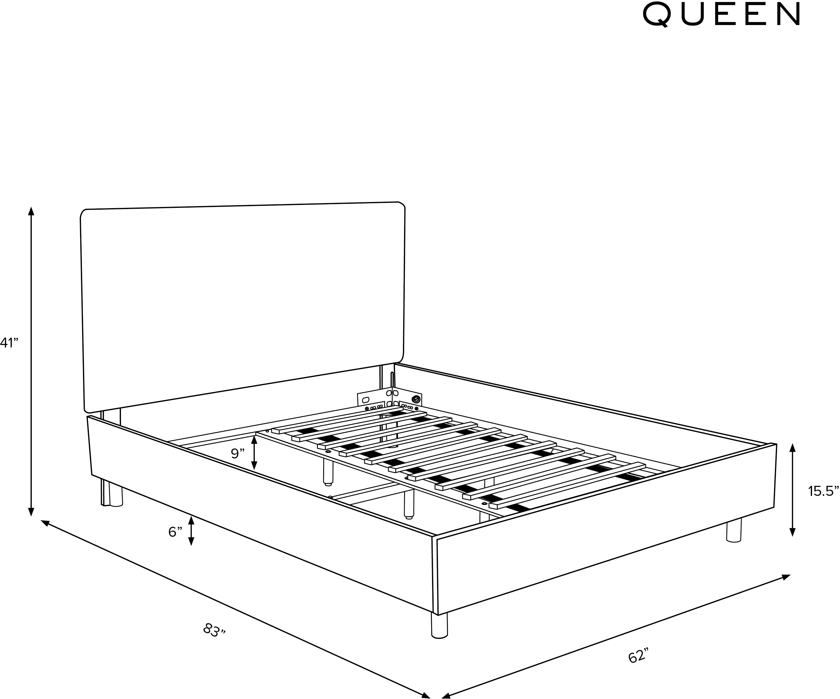 752PBDSHNINKOGA Brianna Black Bird Floral Queen Platform Bed - Skyline Furniture-6